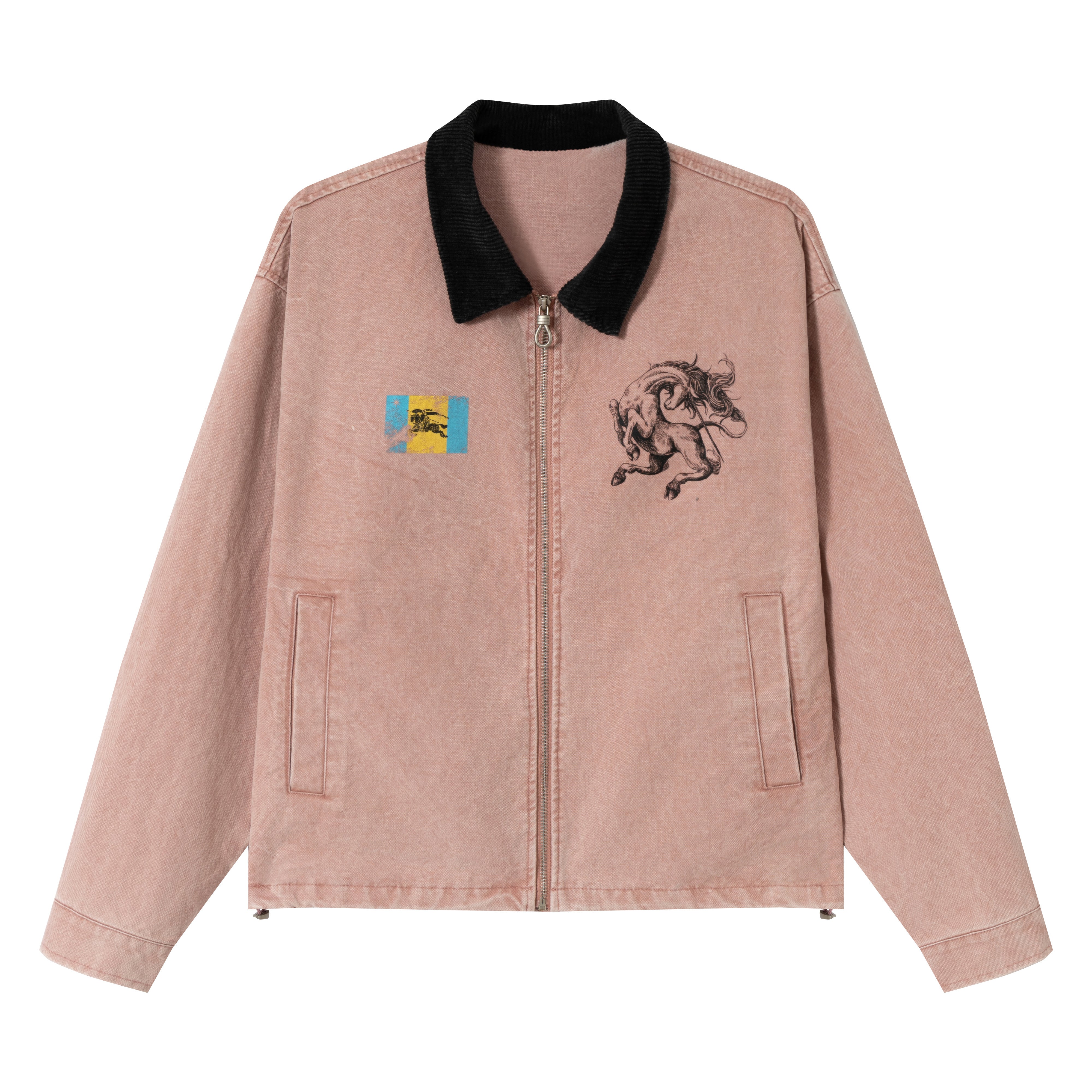 3-6-5.shop Washed Zip-Up Jacket