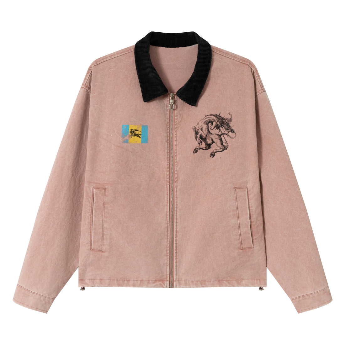3-6-5.shop Washed Zip-Up Jacket