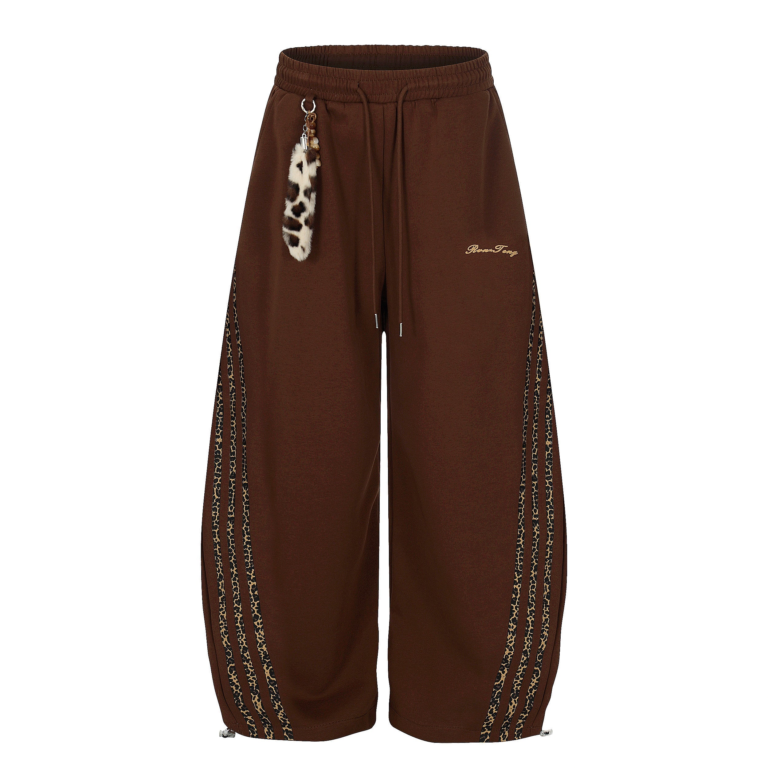 3-6-5.shop Leopard Stripe Loose Sweatpants