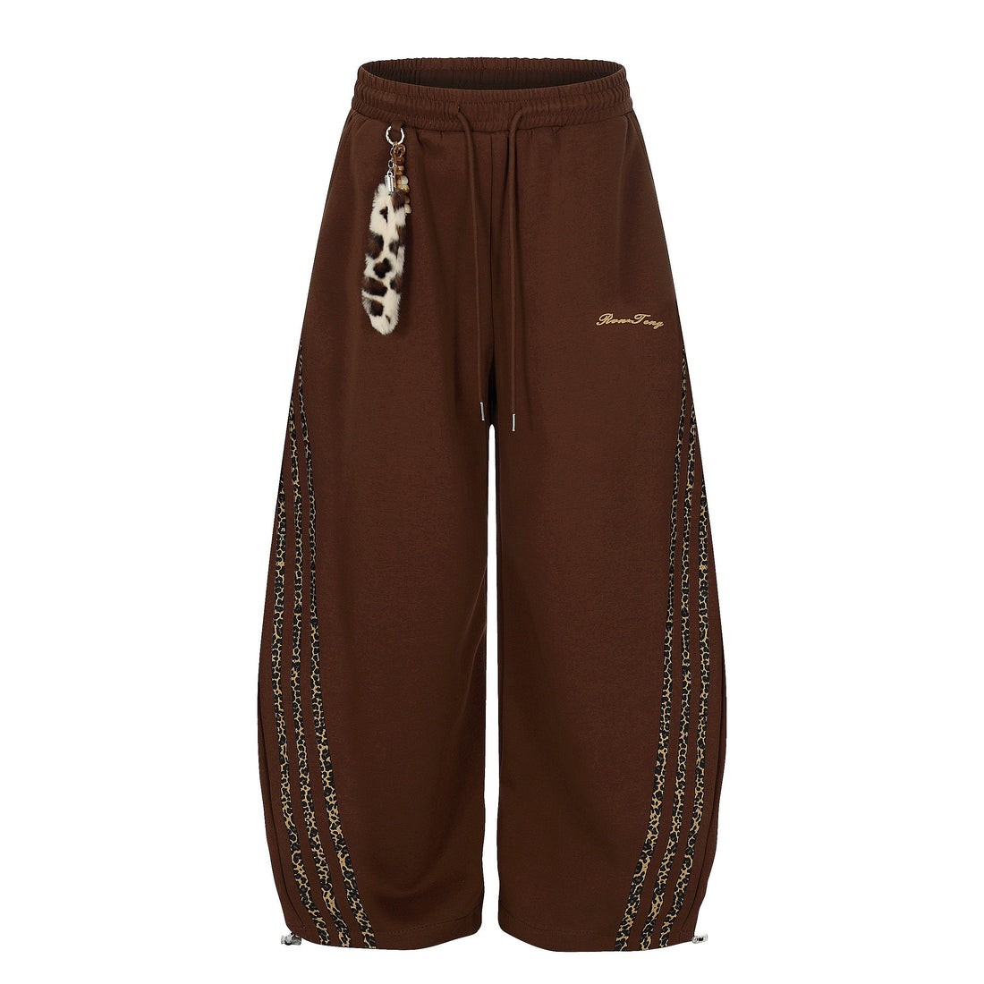 3-6-5.shop Leopard Stripe Loose Sweatpants