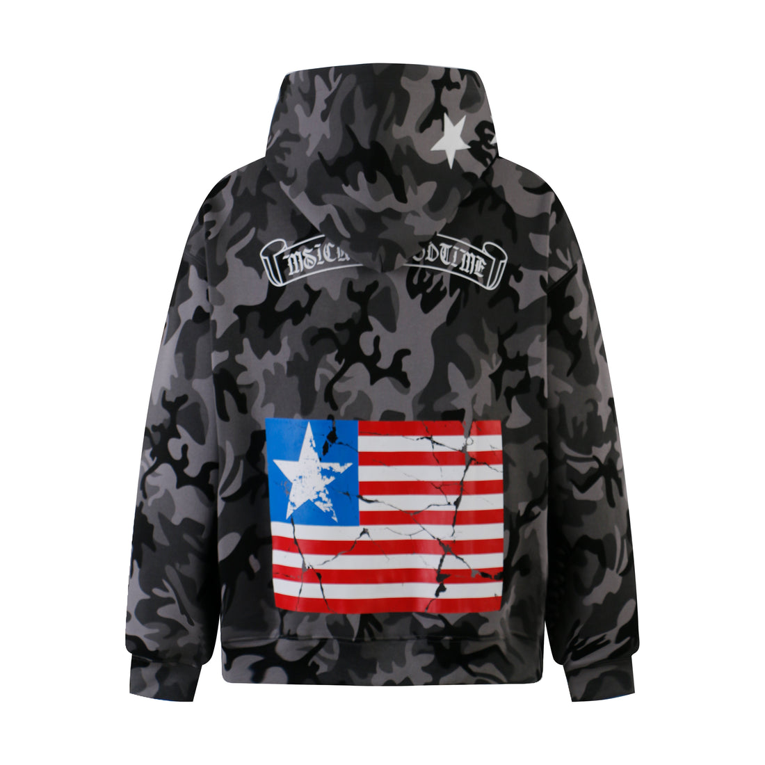 3-6-5.shop Camo Flag Zip-Up Hoodie