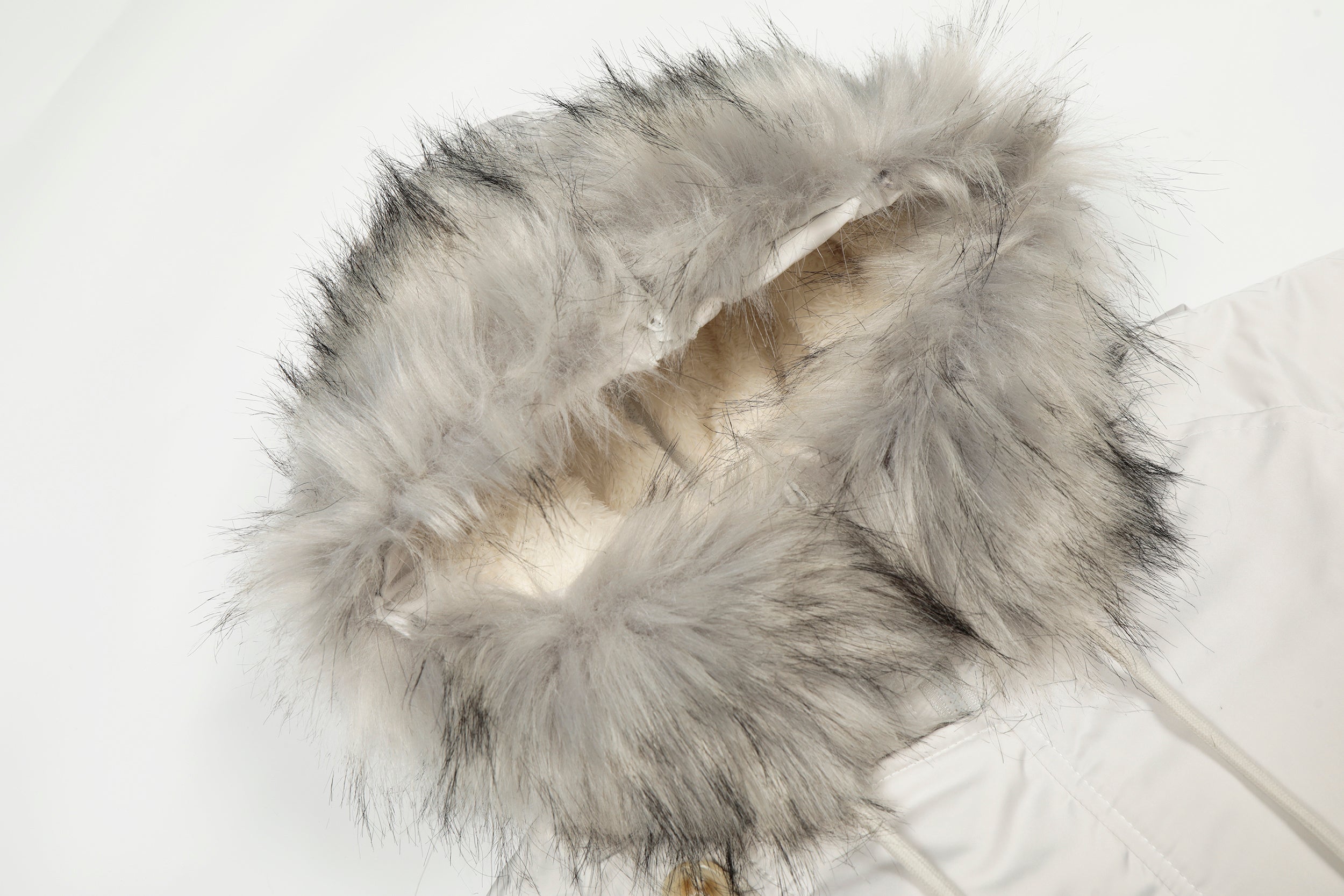 3-6-5.shop Faux Fur Trim Padded Bomber Jacket