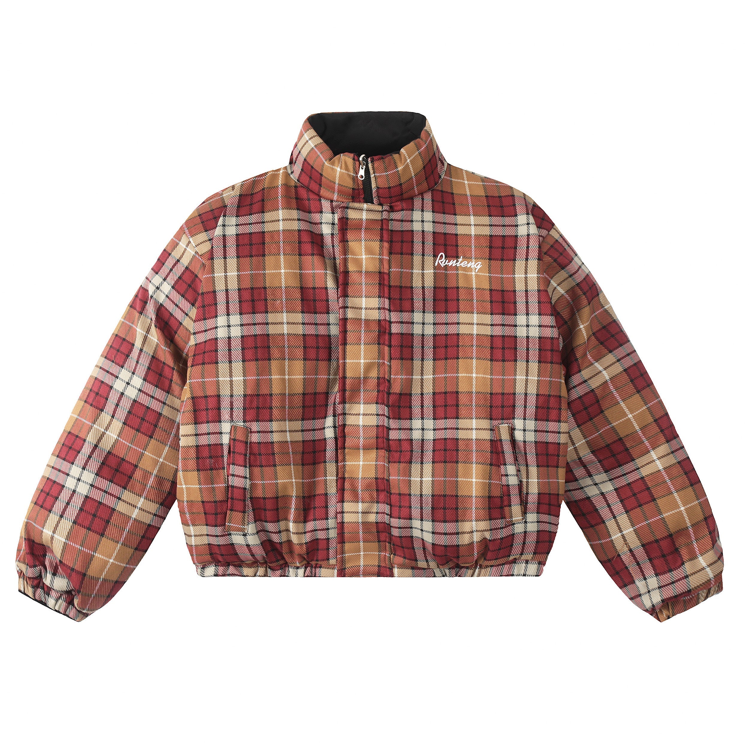 3-6-5.shop Reversible Plaid Puffer Jacket