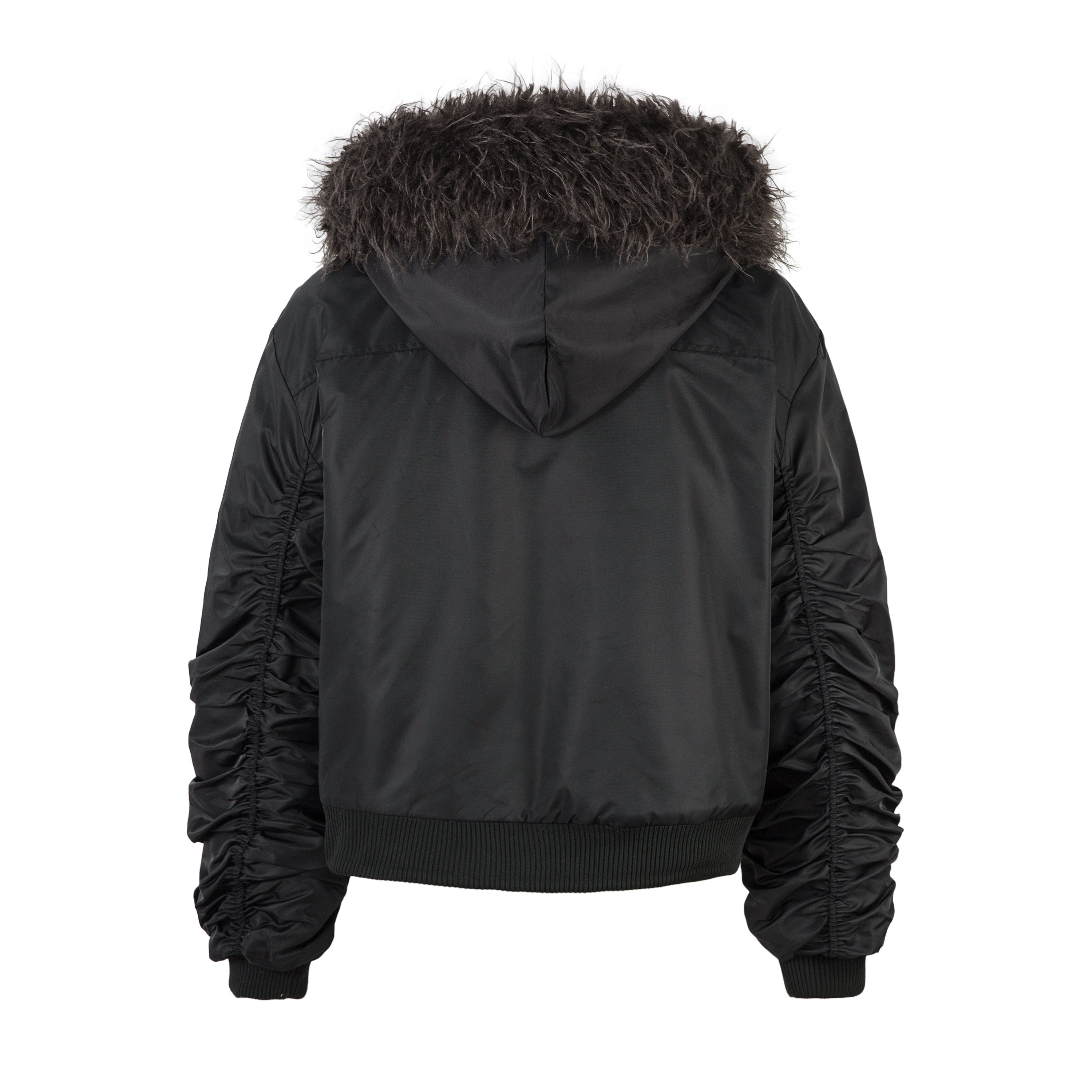 3-6-5.shop Toggle-Lock Fur Hood Jacket