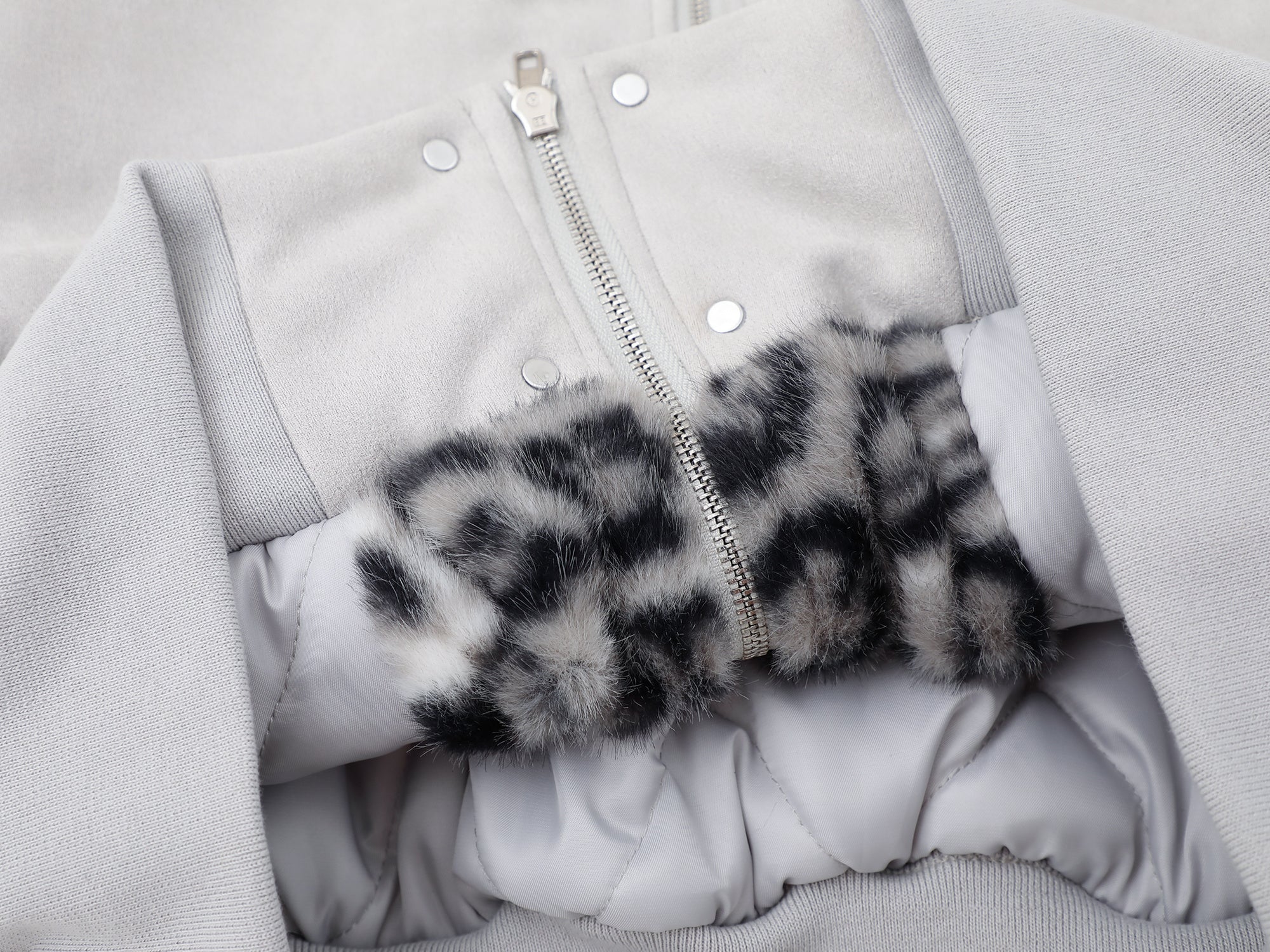3-6-5.shop Cross Patch Fur Hoodie Jacket