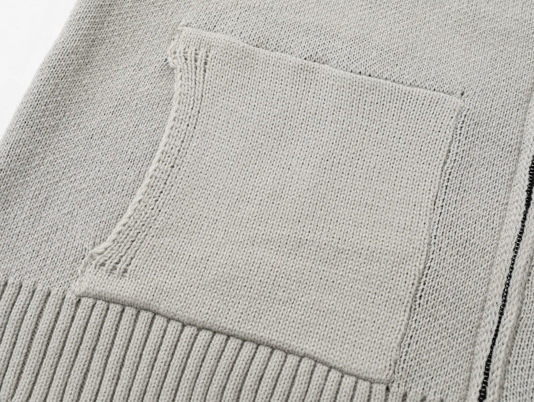 3-6-5.shop Eye Vision Knit Zip Cardigan