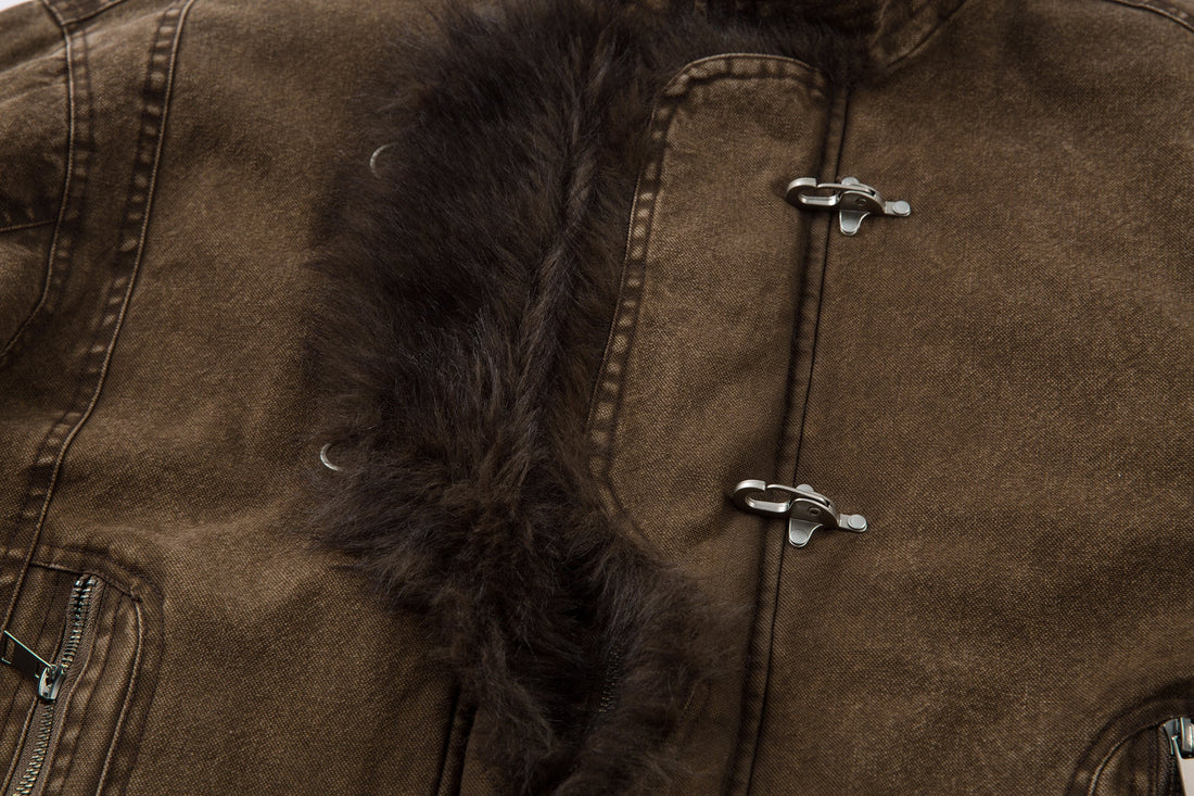 3-6-5.shop Toggle Fur-Lined Jacket