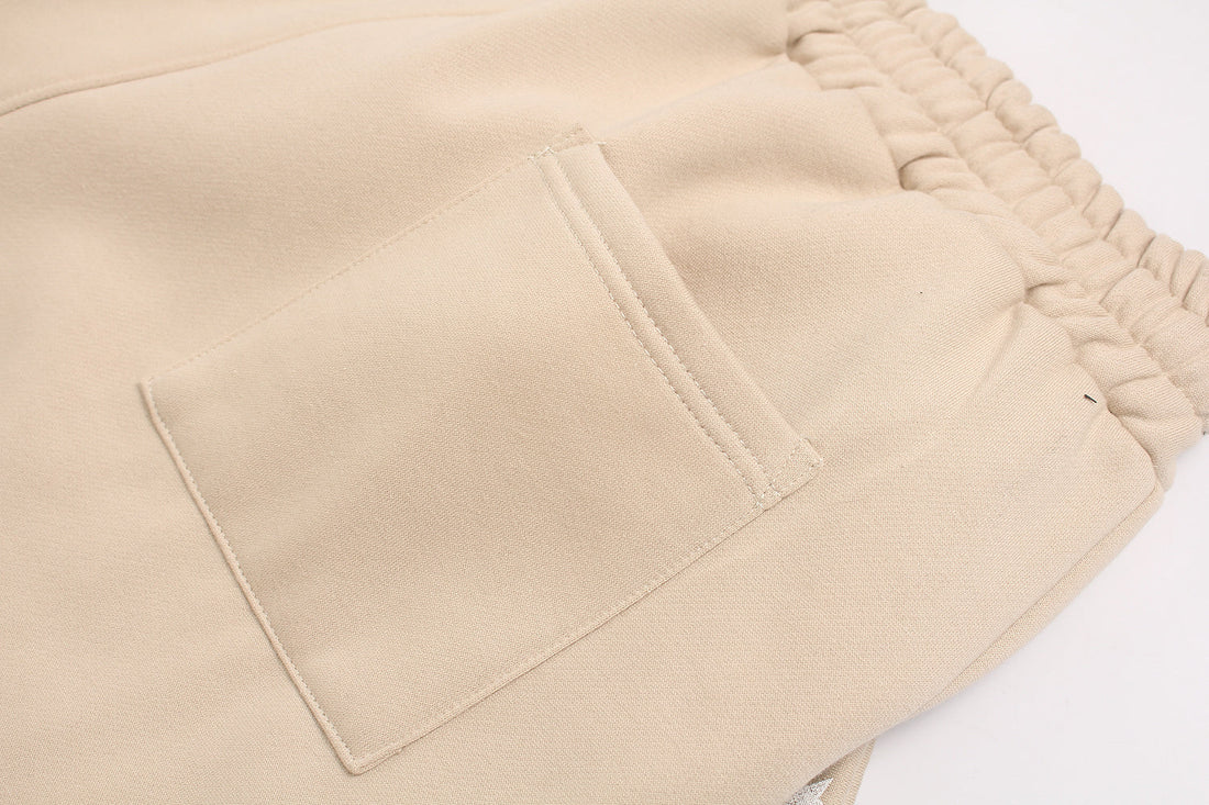 3-6-5.shop Fleece-Lined Retro Letter Wide-Leg Sweatpants