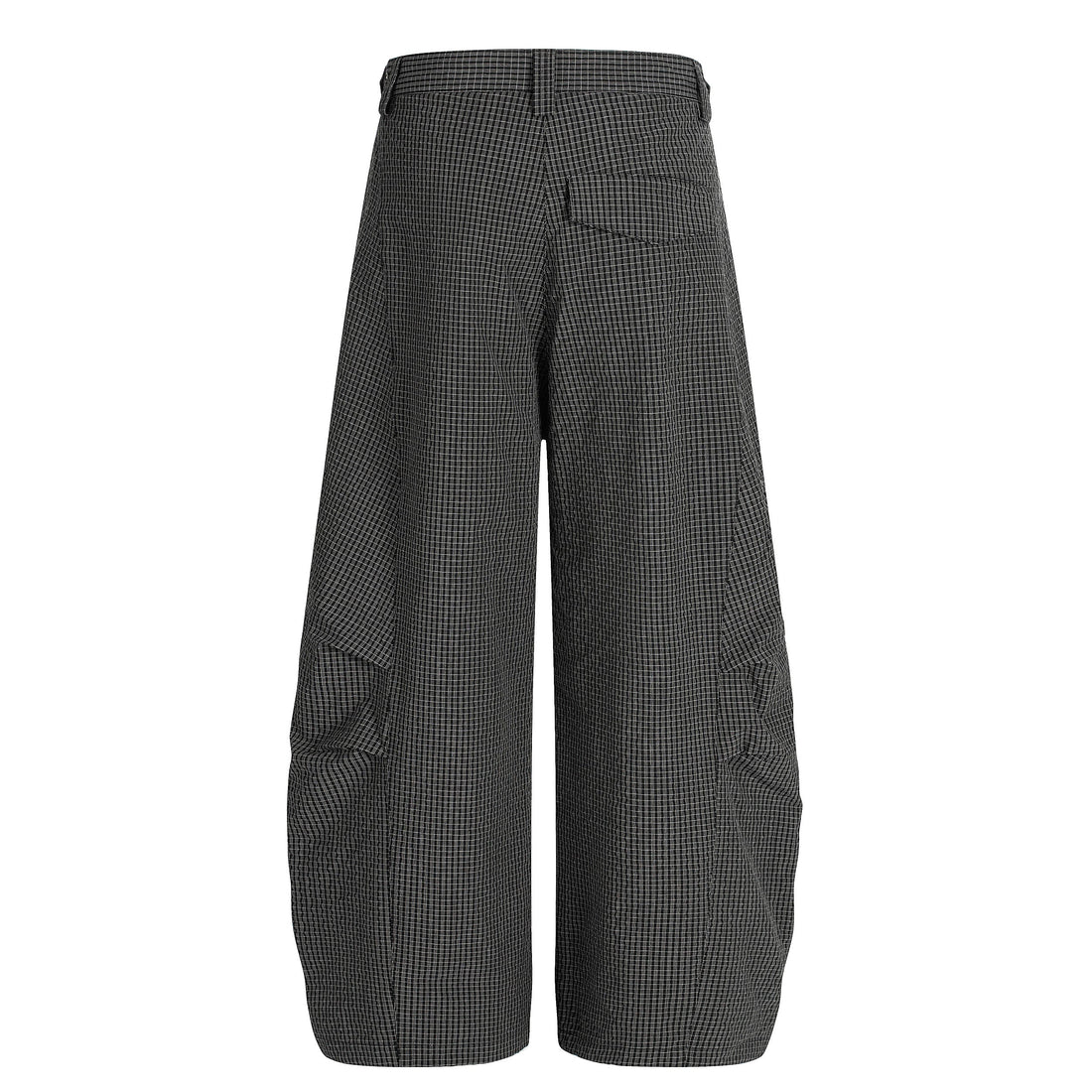 3-6-5.shop Checked Curved-Leg Pants