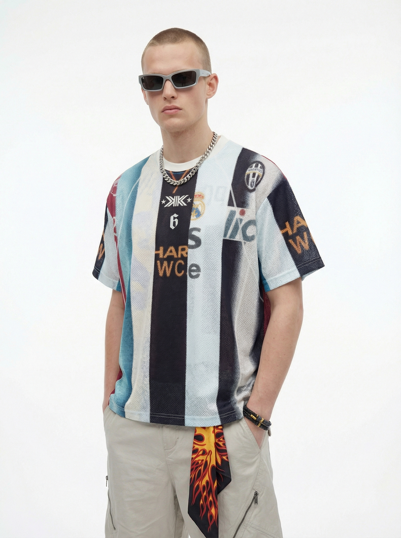 3-6-5.shop Vintage Football Patchwork Jersey
