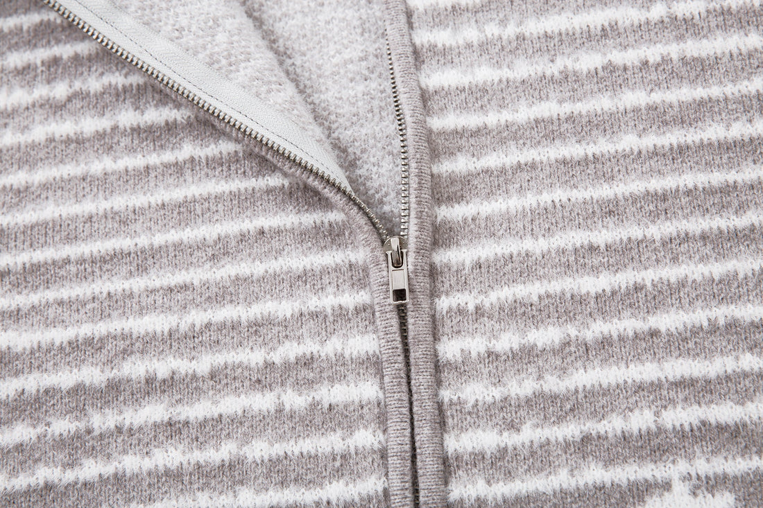 3-6-5.shop Star Knit Faux Fur Hoodie