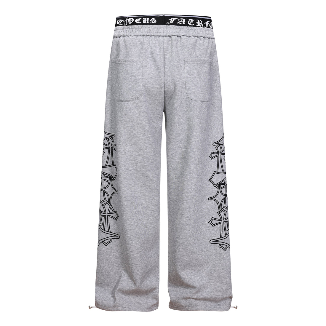 3-6-5.shop Gothic Outline Wide-Leg Sweatpants