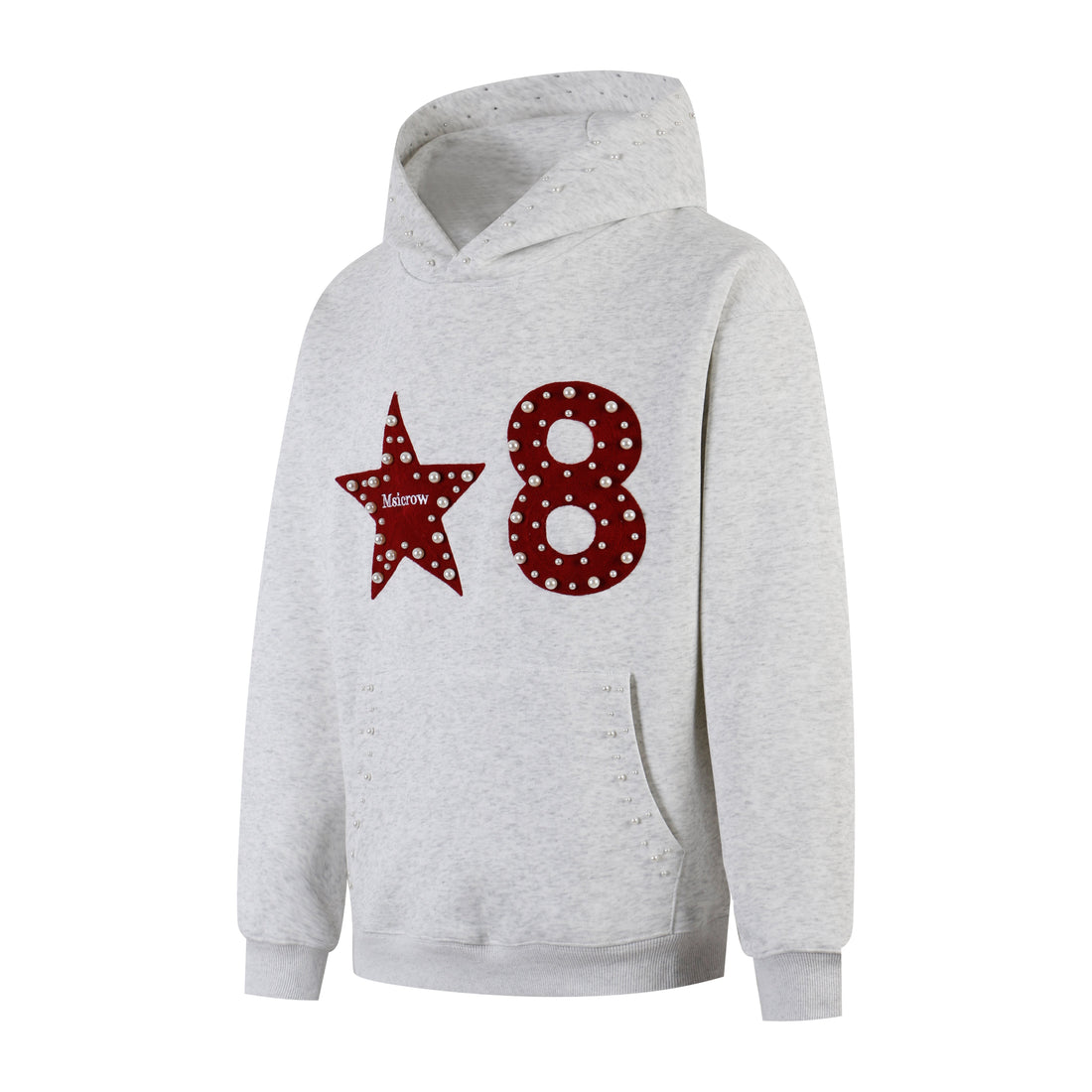 3-6-5.shop Star & Number Appliqué Hoodie