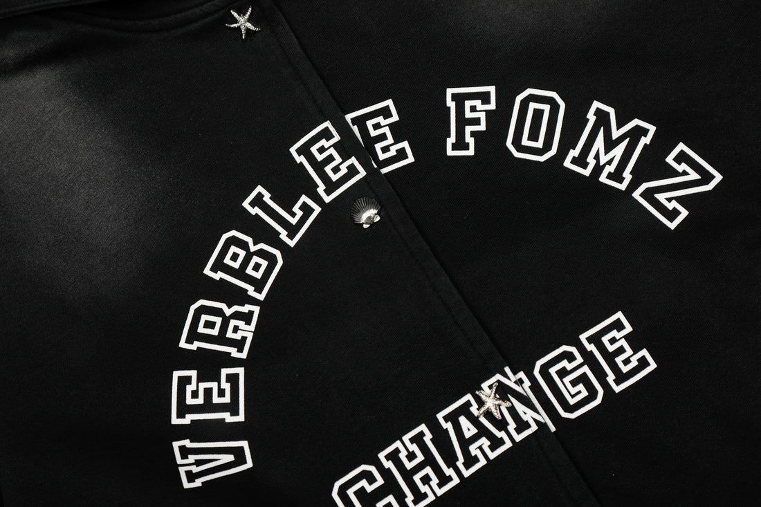 3-6-5.shop “Change” Spray-Fade Varsity Hoodie Jacket