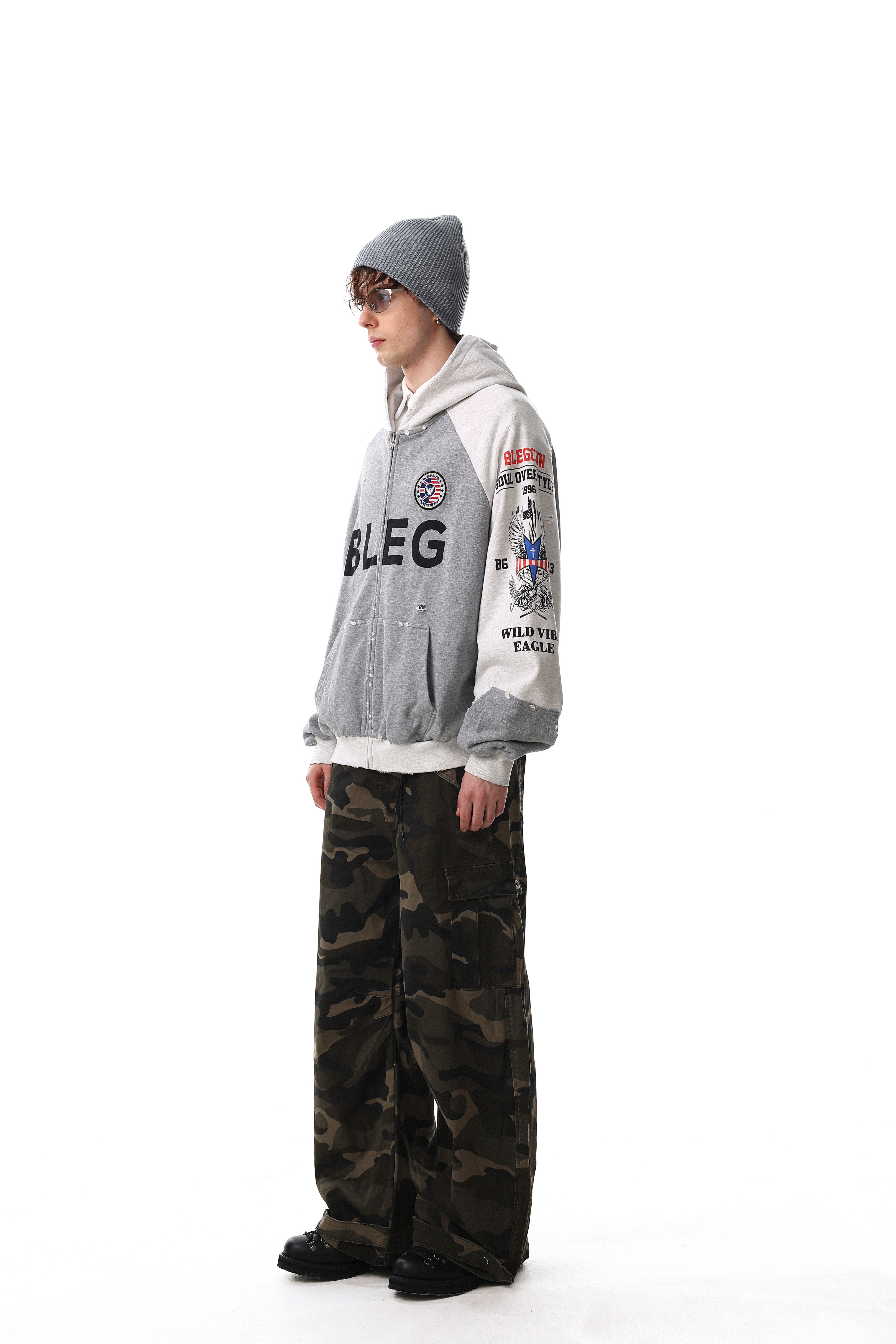3-6-5.shop Graphic Zip-Up Hoodie