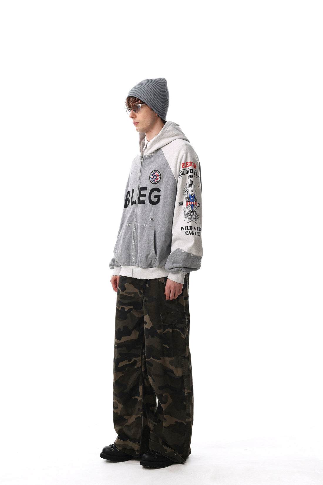 3-6-5.shop Graphic Zip-Up Hoodie