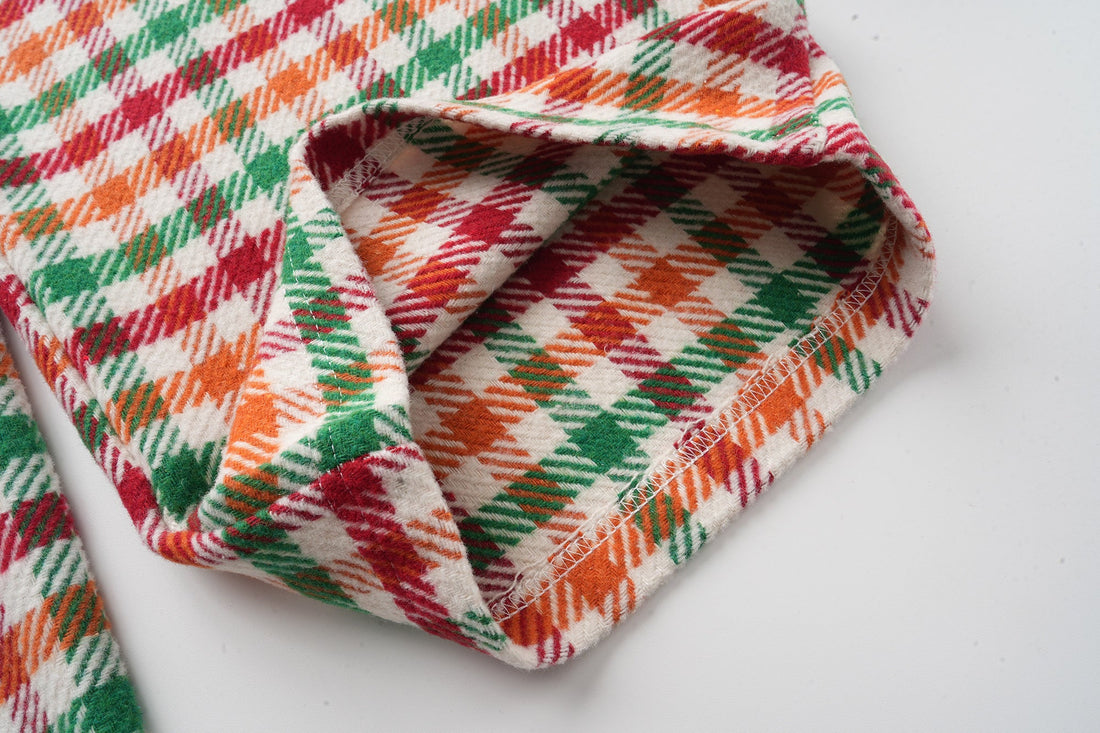 3-6-5.shop Vintage Plaid Wide-Leg Pants