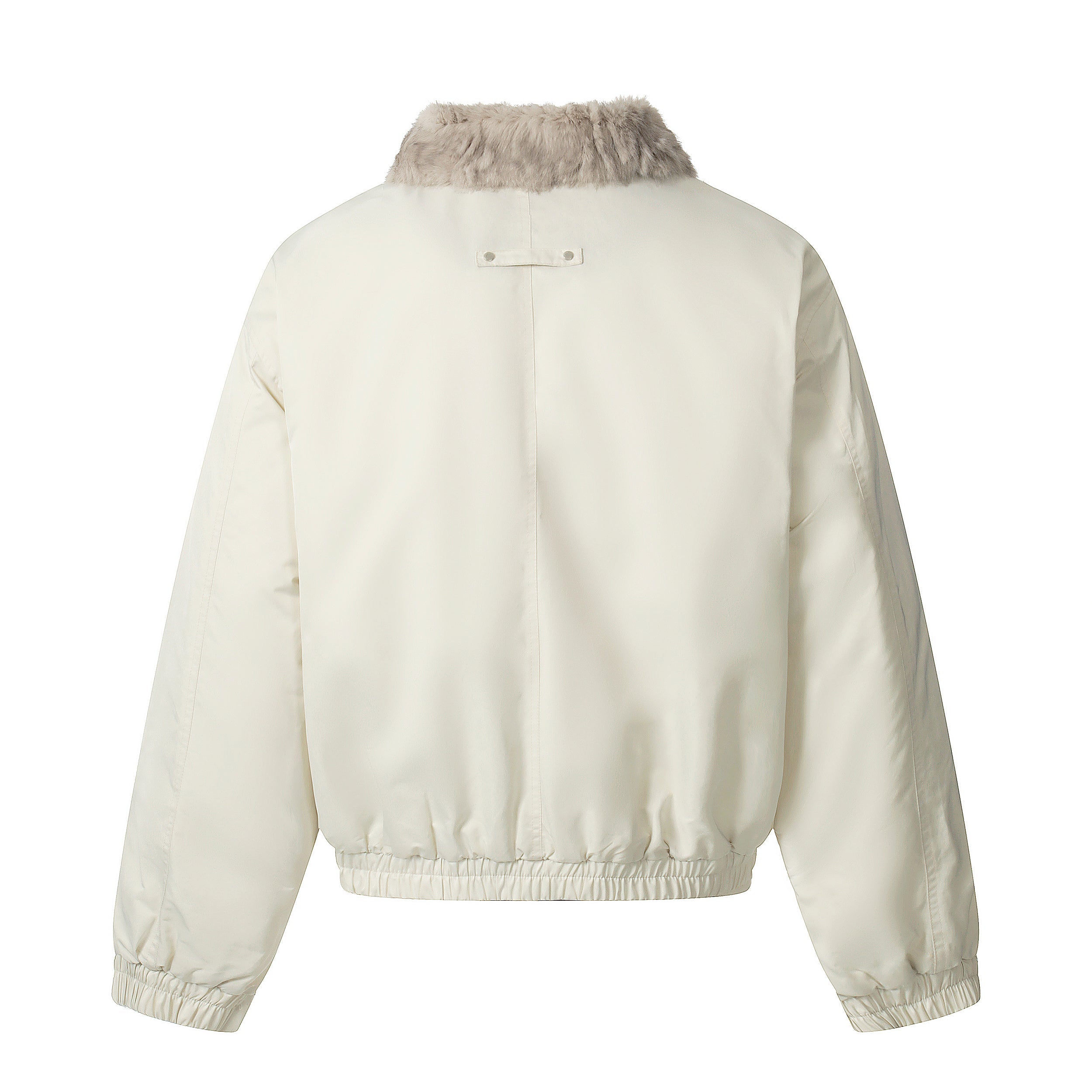 3-6-5.shop Faux Fur Collar Bomber Jacket