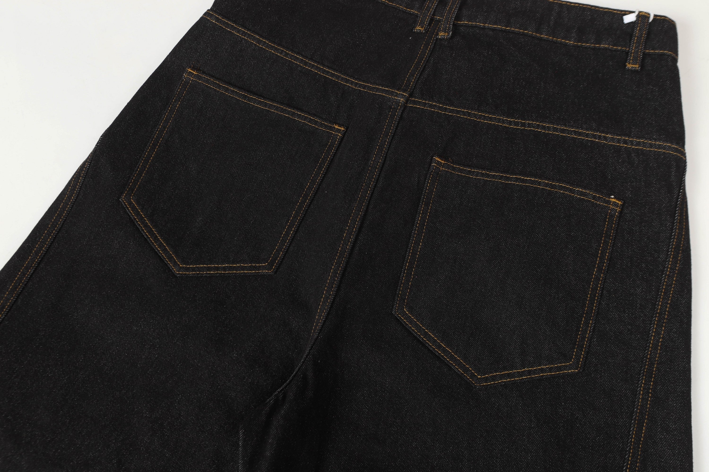 3-6-5.shop Asymmetric Button Wide-Leg Denim Pants