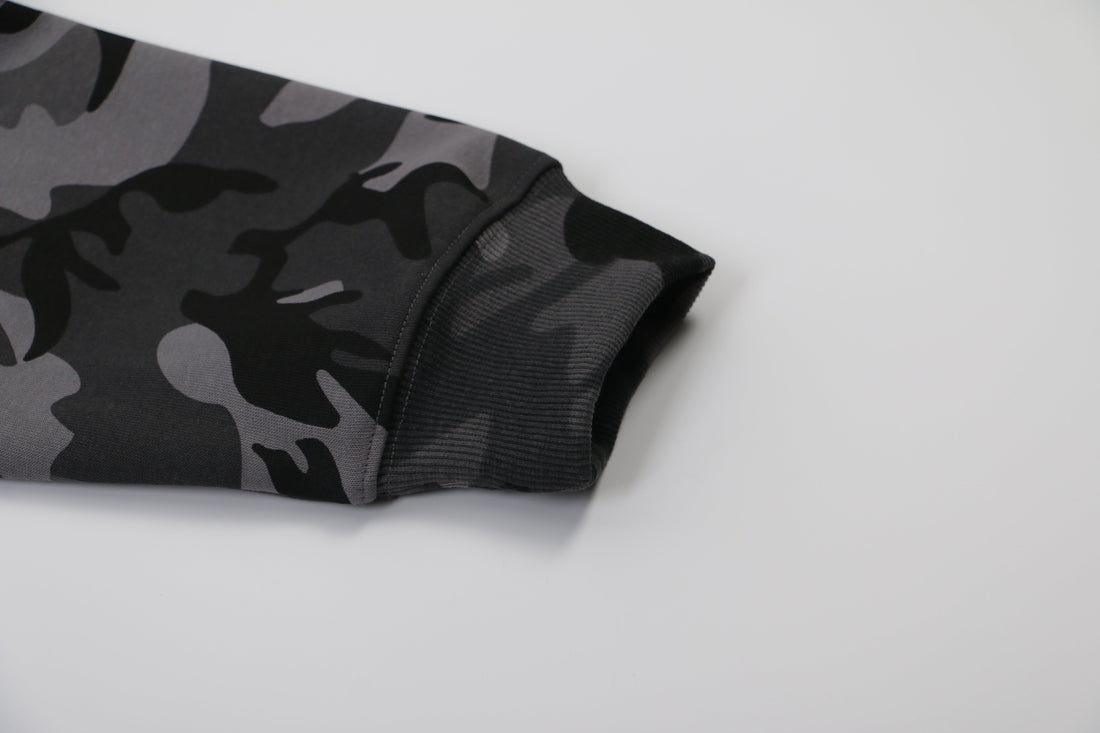 3-6-5.shop Camo Flag Zip-Up Hoodie