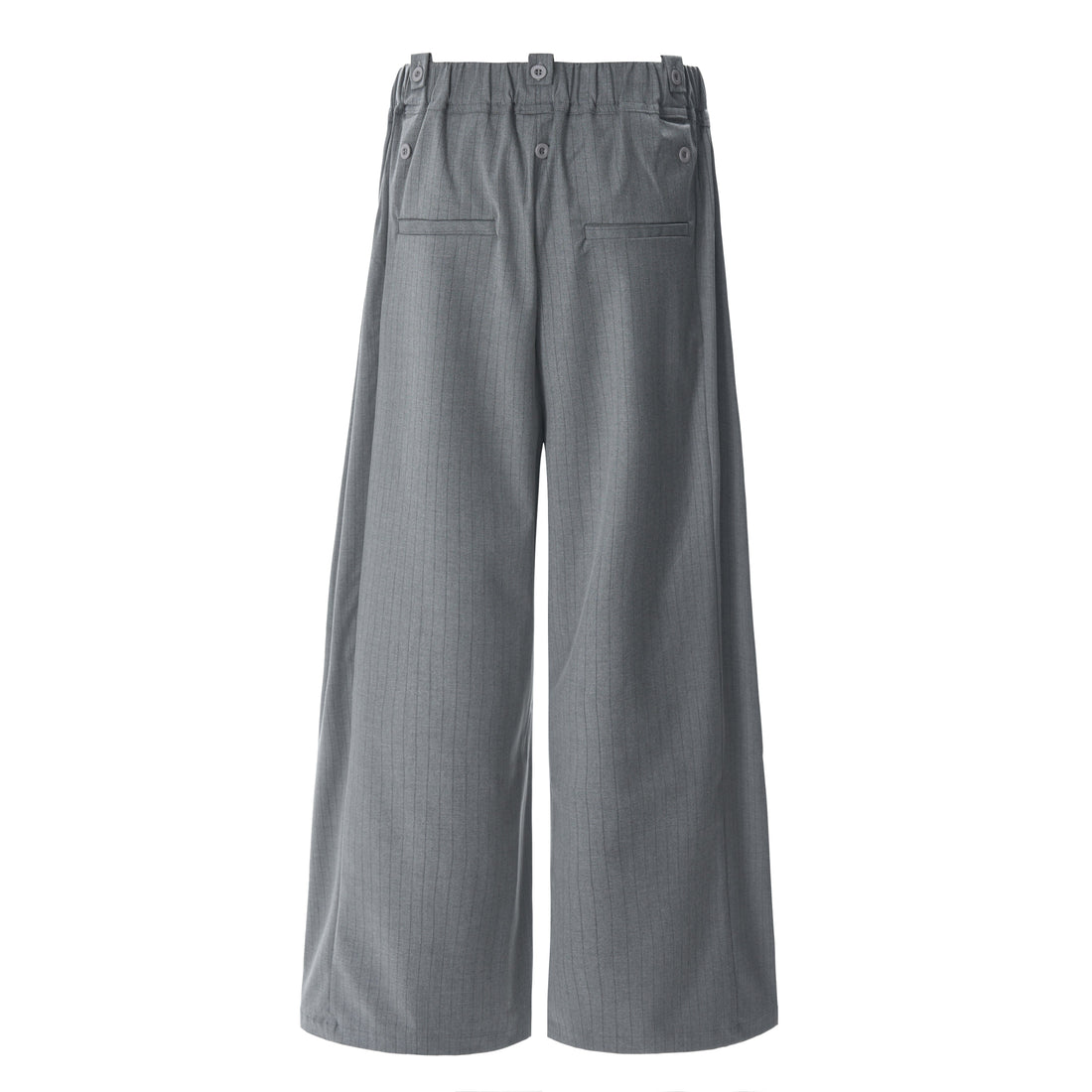 3-6-5.shop Dual-Button Pinstripe Wide-Leg Trousers