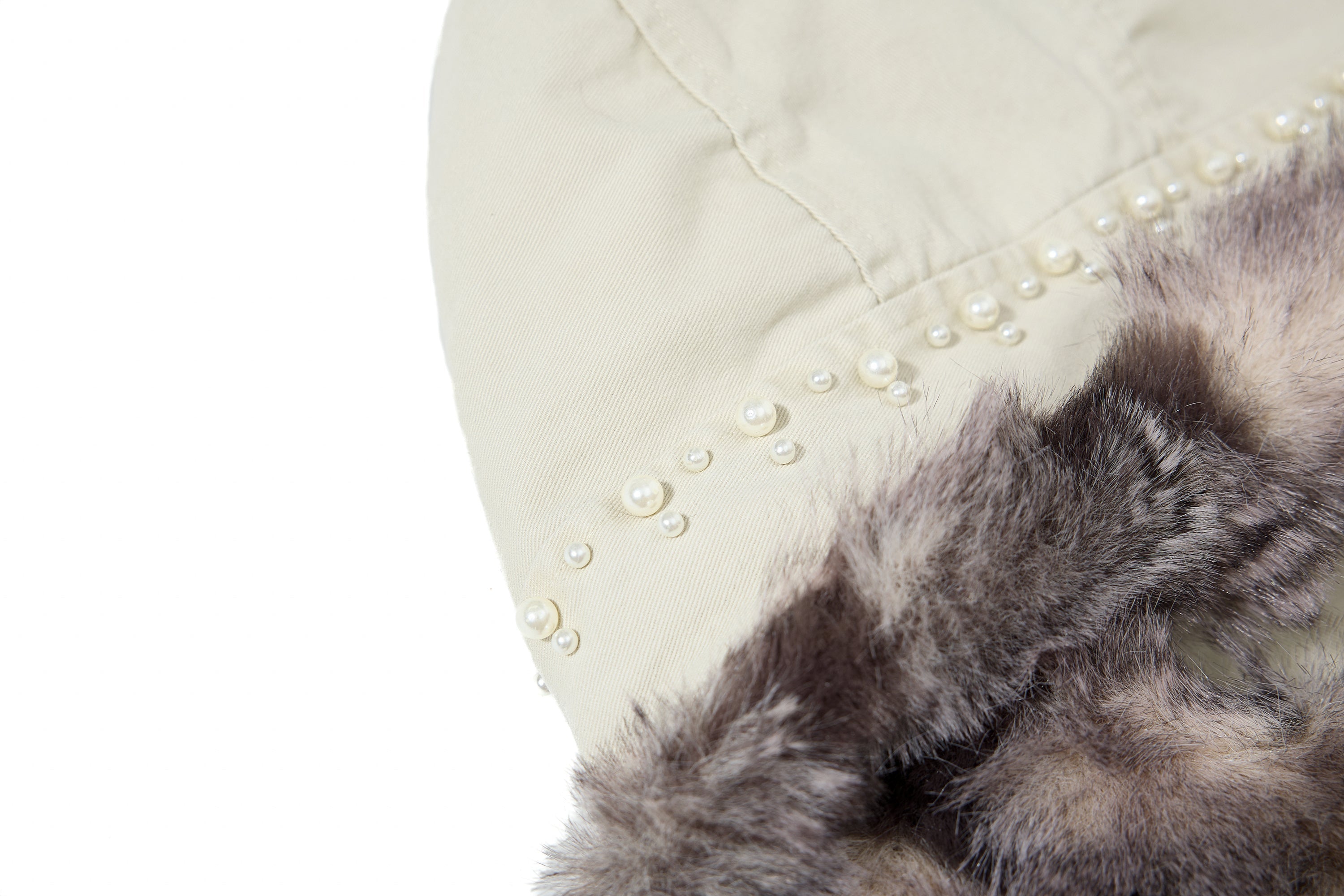 3-6-5.shop Studded Fur-Trim Hooded Jacket