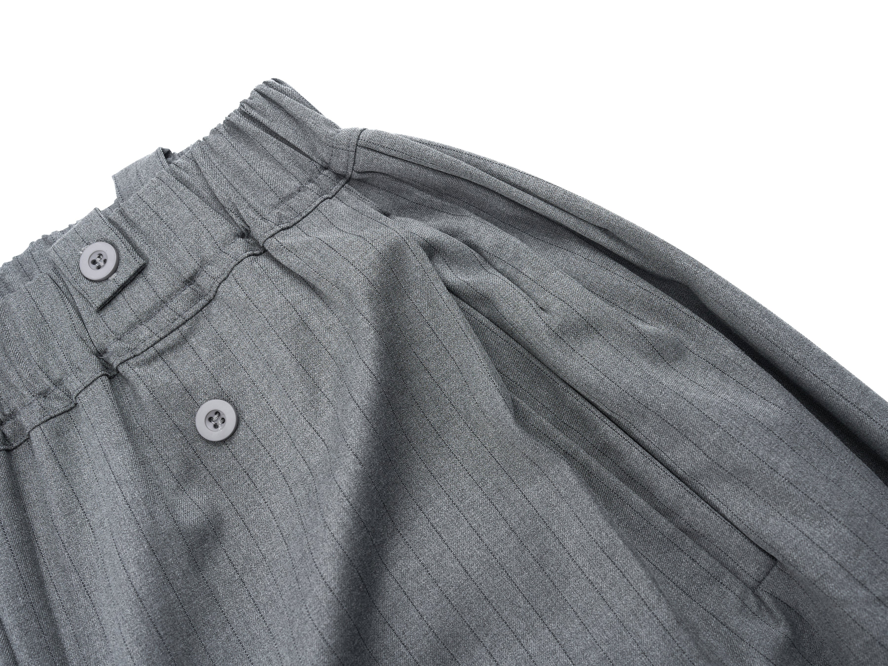 3-6-5.shop Dual-Button Pinstripe Wide-Leg Trousers