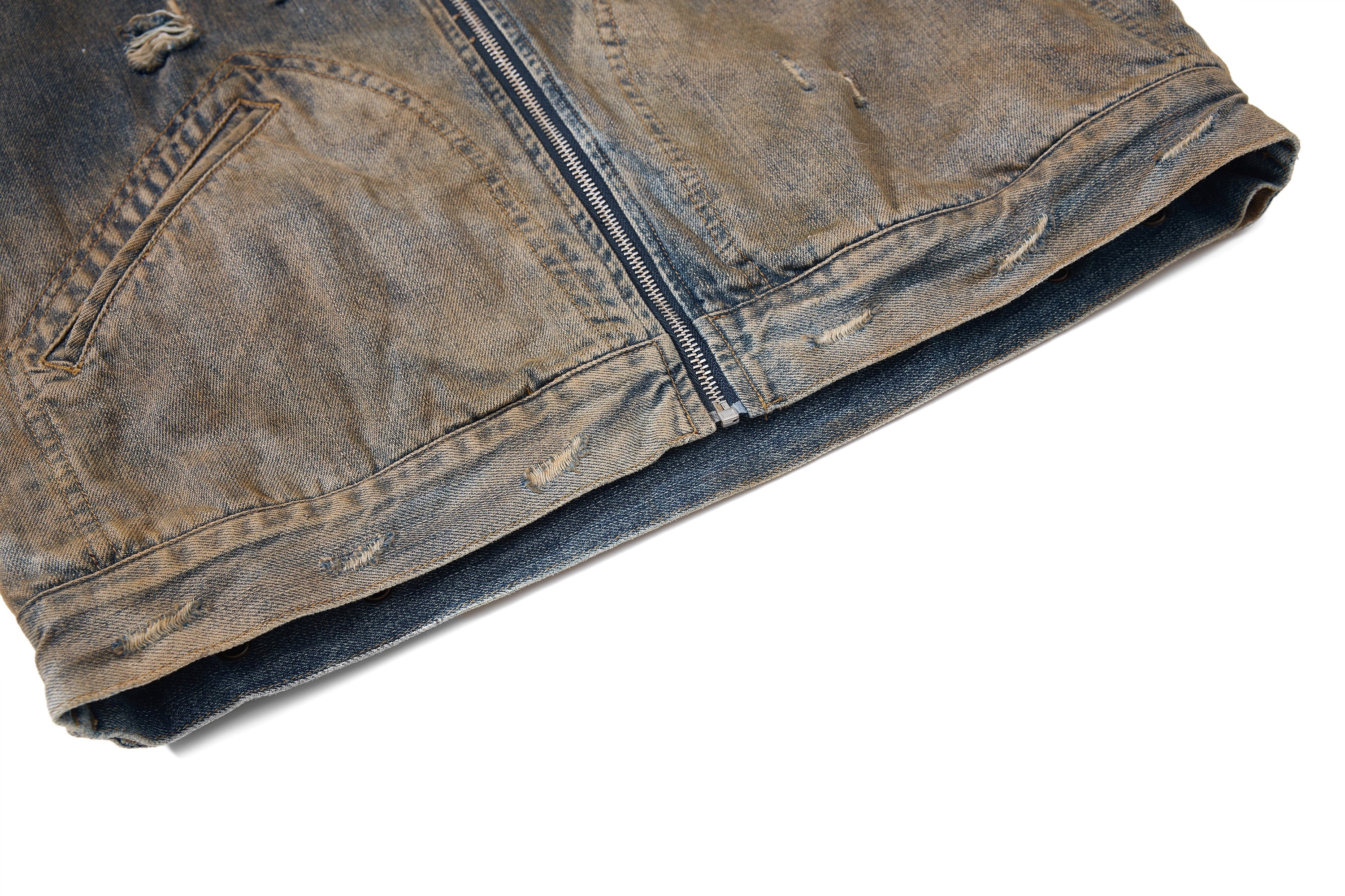 3-6-5.shop Vintage Distressed Denim Jacket