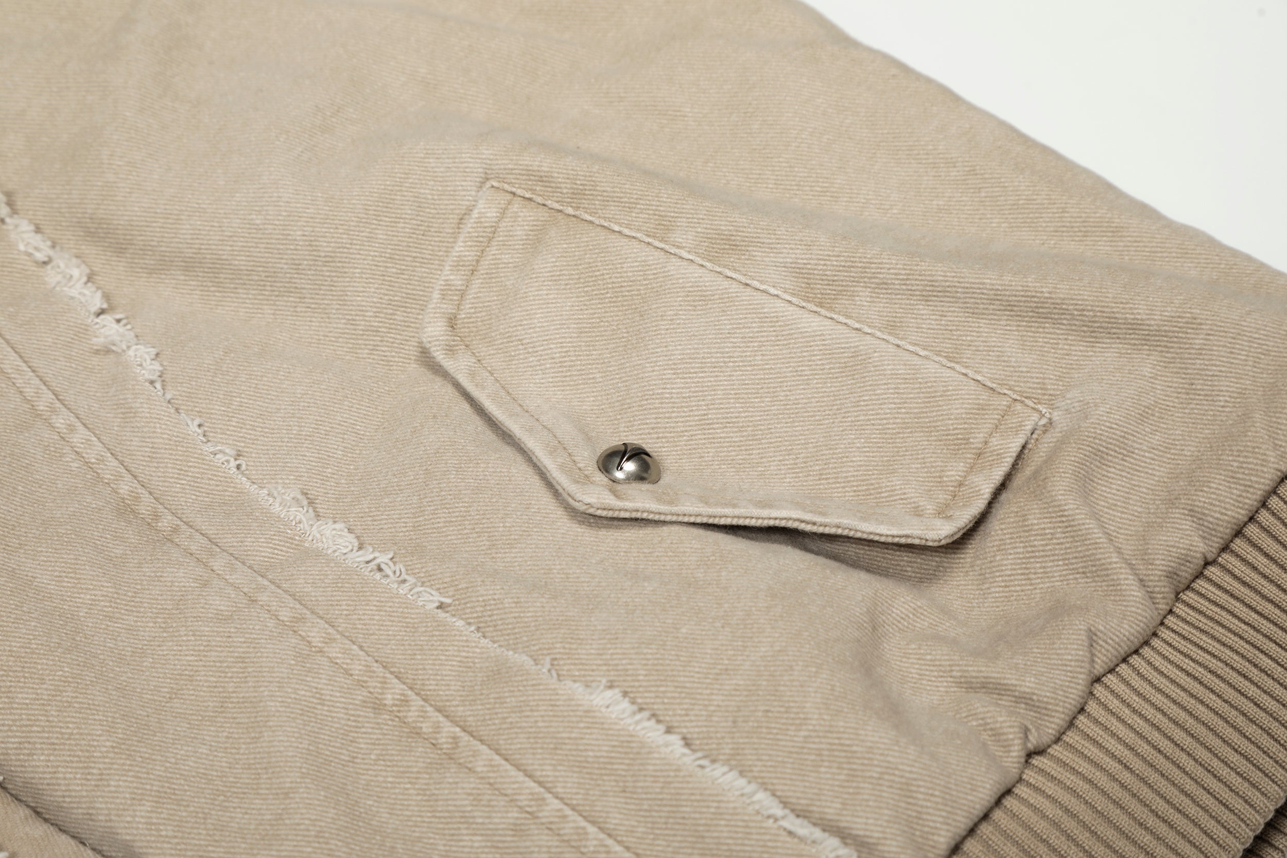 3-6-5.shop Washed Shearling-Lined Denim Hooded Jacket