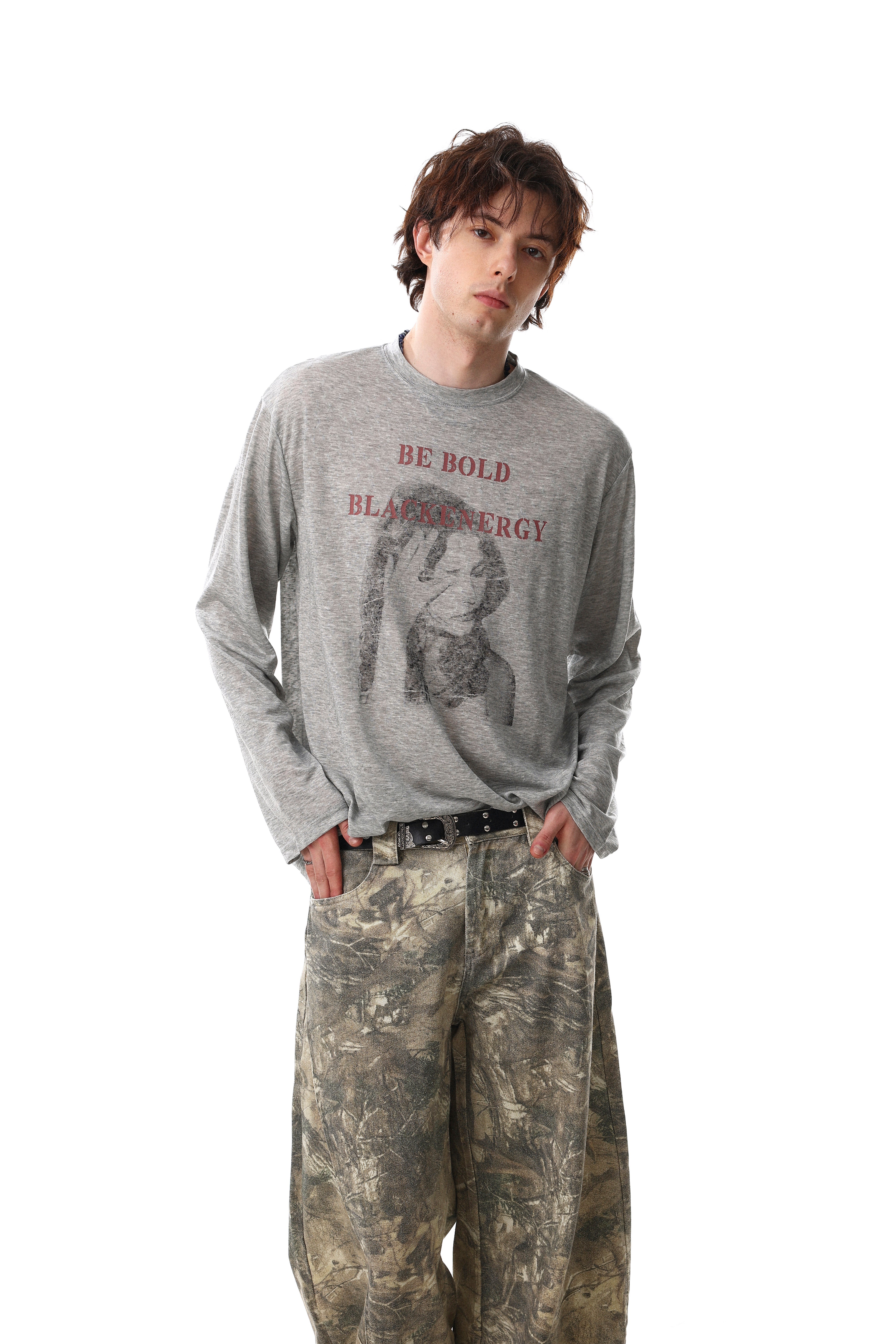 3-6-5.shop “Be Bold” Portrait Graphic Long Sleeve Tee