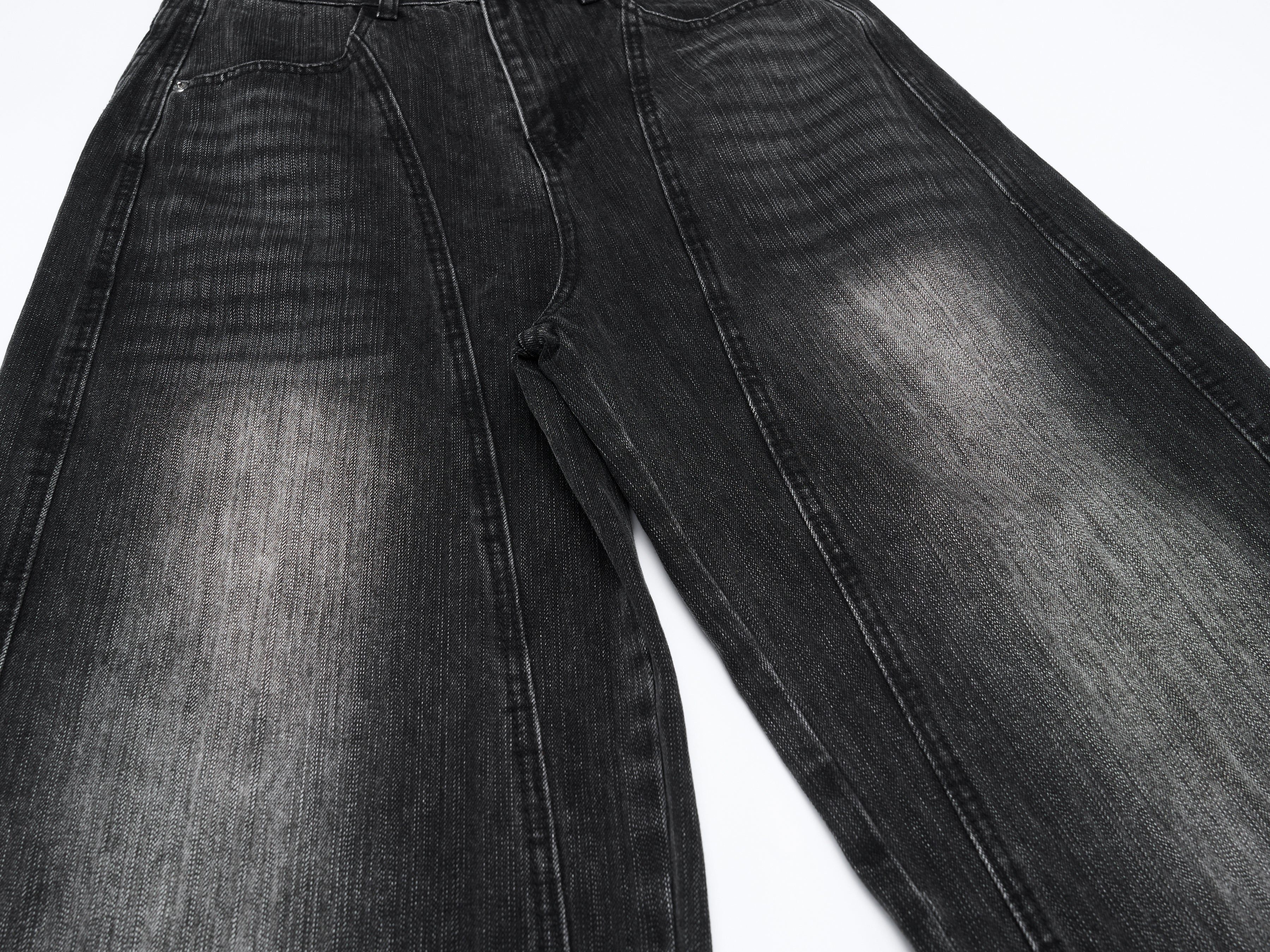 3-6-5.shop Vintage Washed Curved Denim Pants