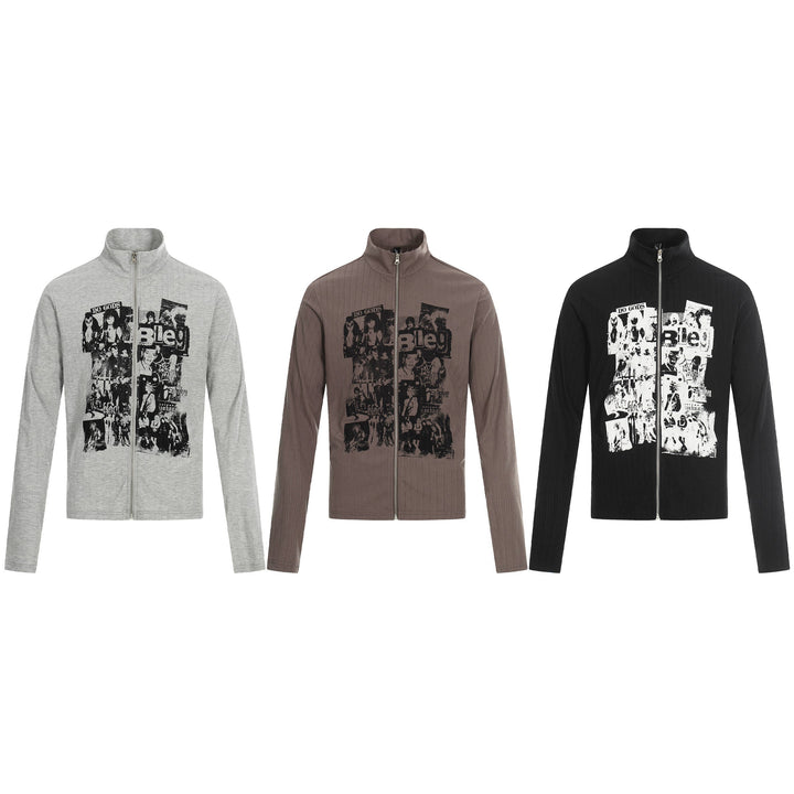 3-6-5.shop Graphic Zip Track Jacket