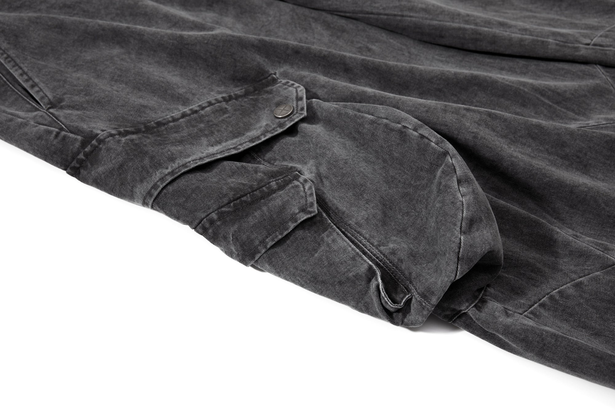 3-6-5.shop Washed Wide-Leg Cargo Pants