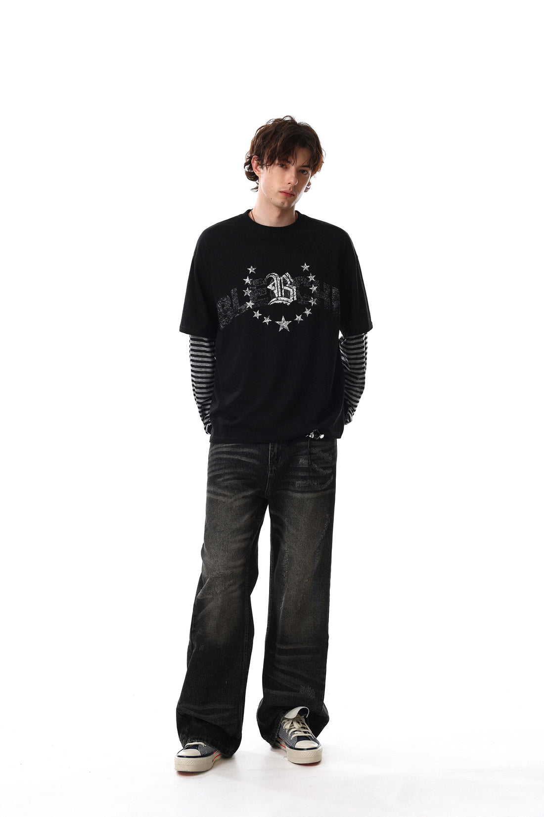 3-6-5.shop Layered Graphic Long Sleeve Tee