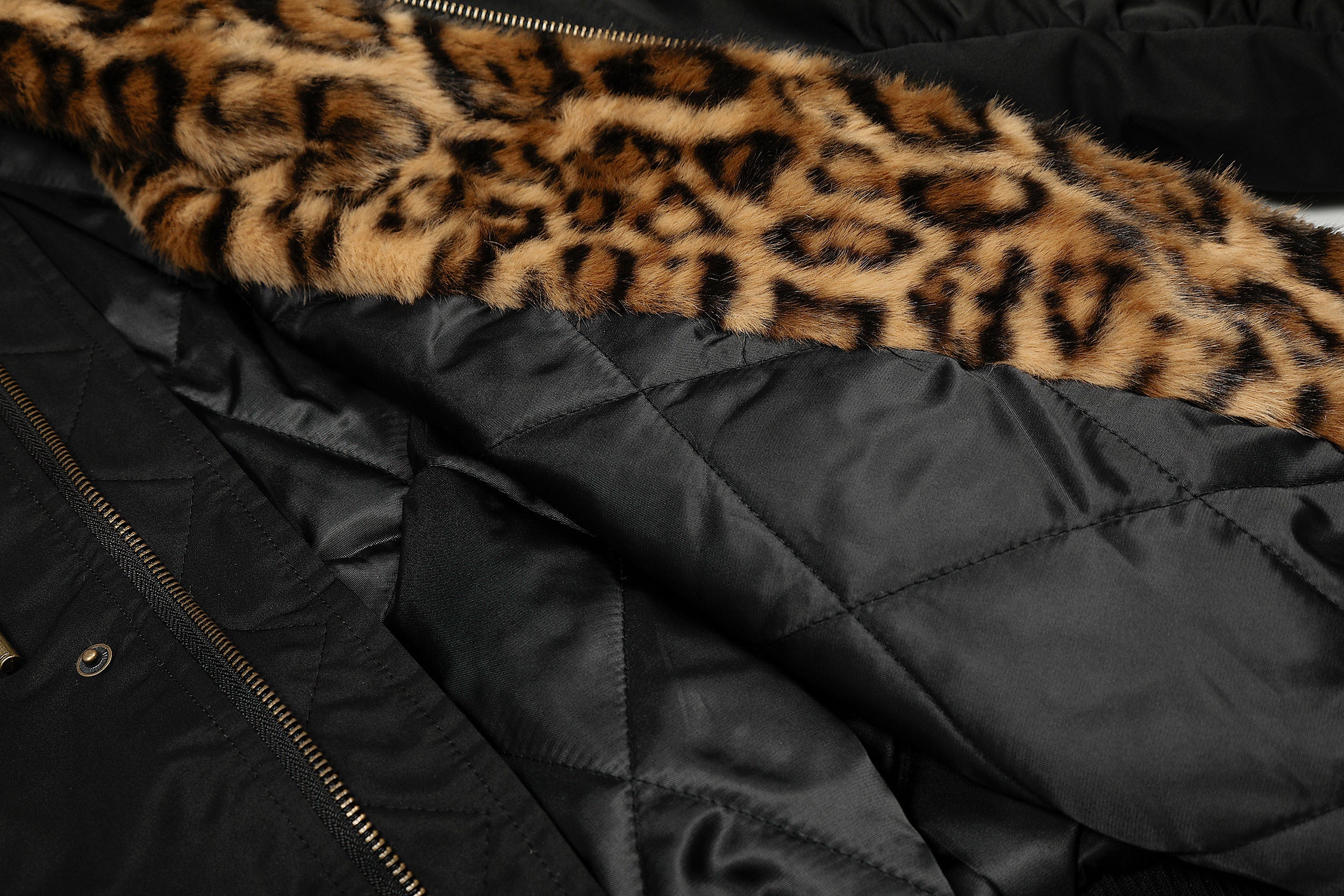 3-6-5.shop Faux-Fur Hooded Bomber Jacket