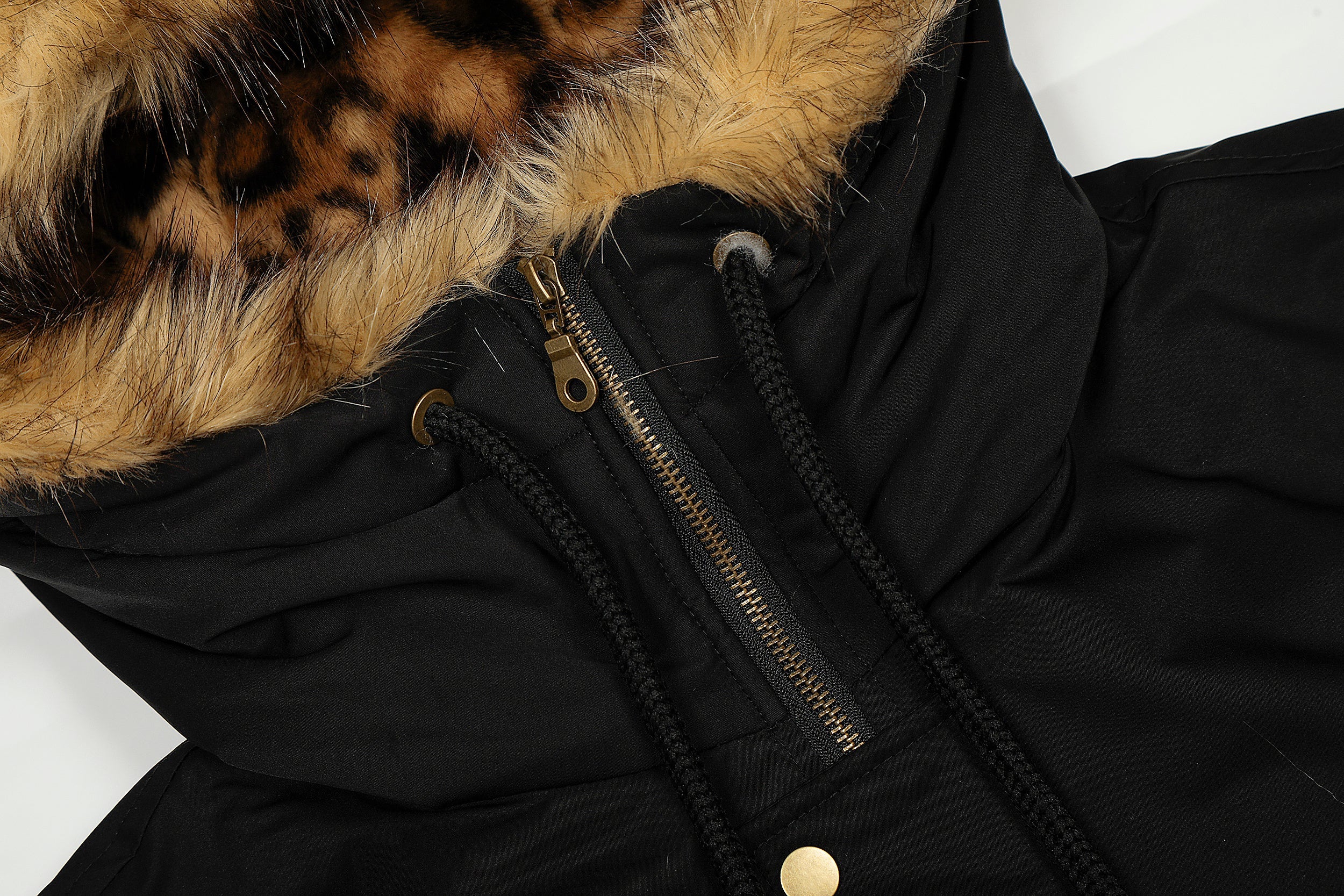 3-6-5.shop Faux-Fur Hooded Bomber Jacket