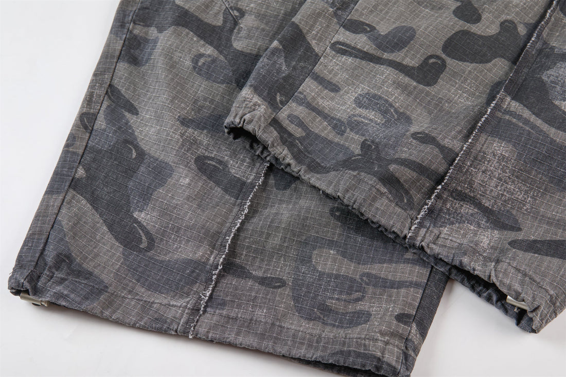 3-6-5.shop Dark Camo Wide-Leg Pants