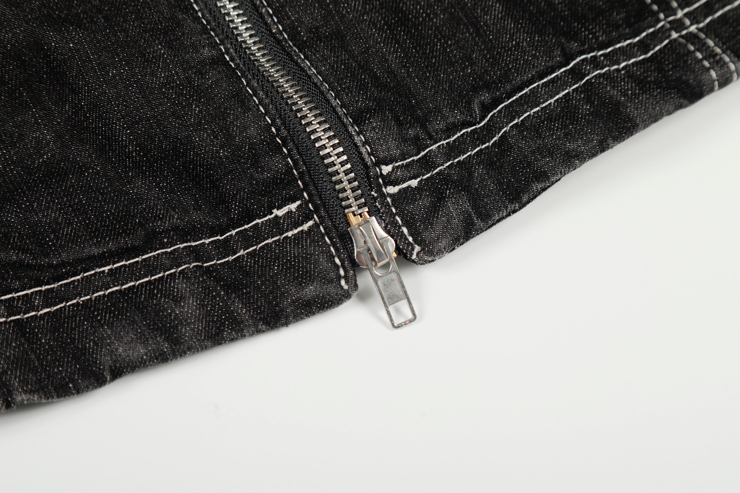 3-6-5.shop Buckle Denim Jacket – Black