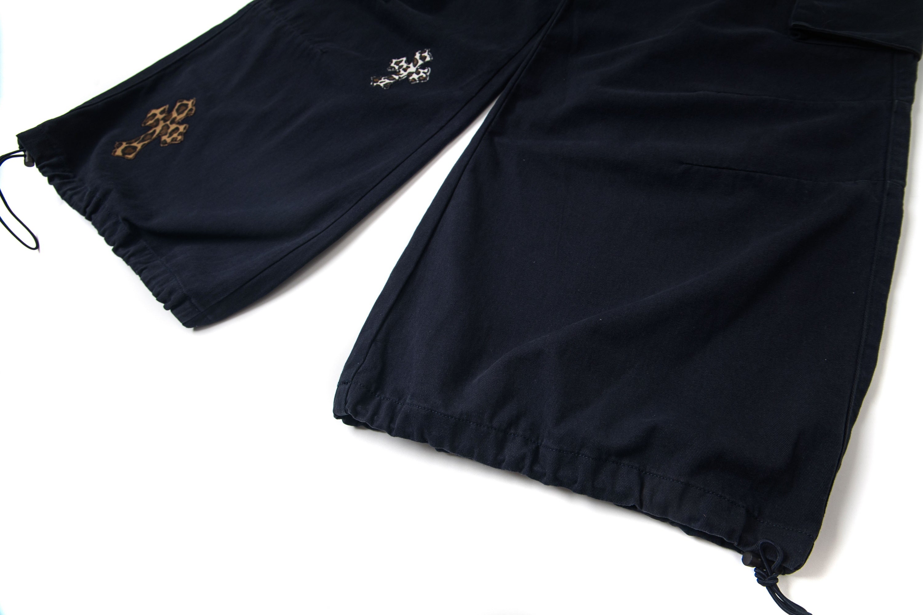 3-6-5.shop Cross Embroidered Cargo Pants