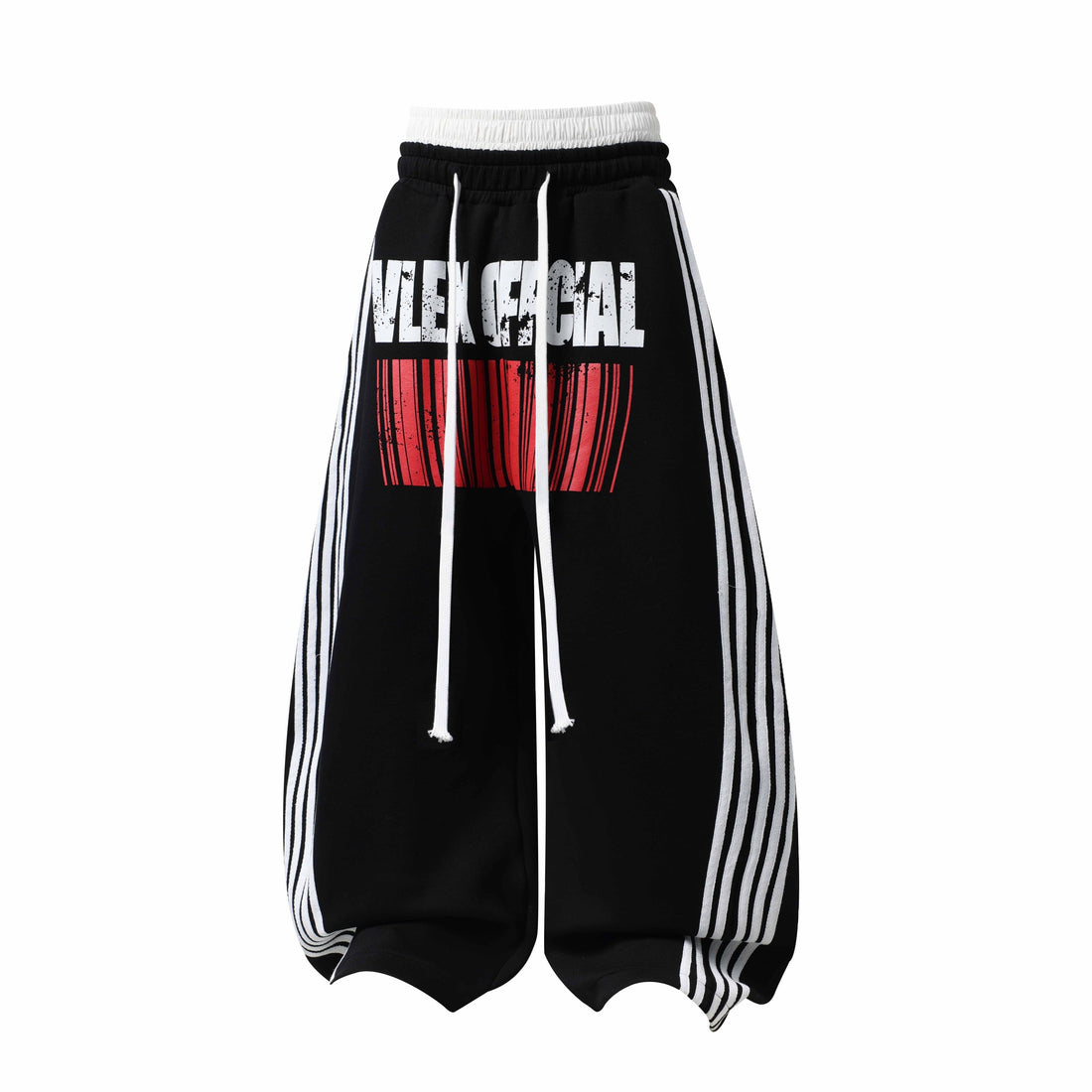 3-6-5.shop Barcode Graphic Wide-Leg Pants