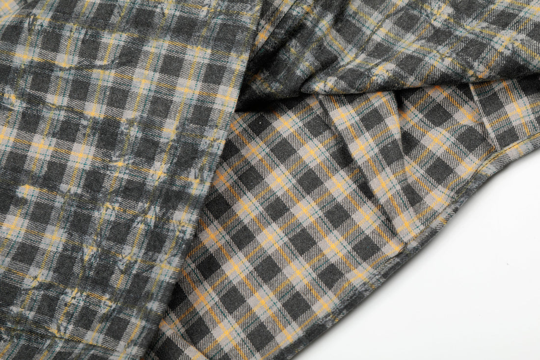 3-6-5.shop Vintage Plaid Button-Up Jacket