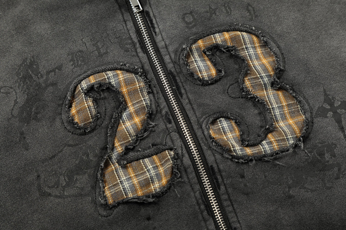 3-6-5.shop Gradient Graphic Zip-Up Hoodie