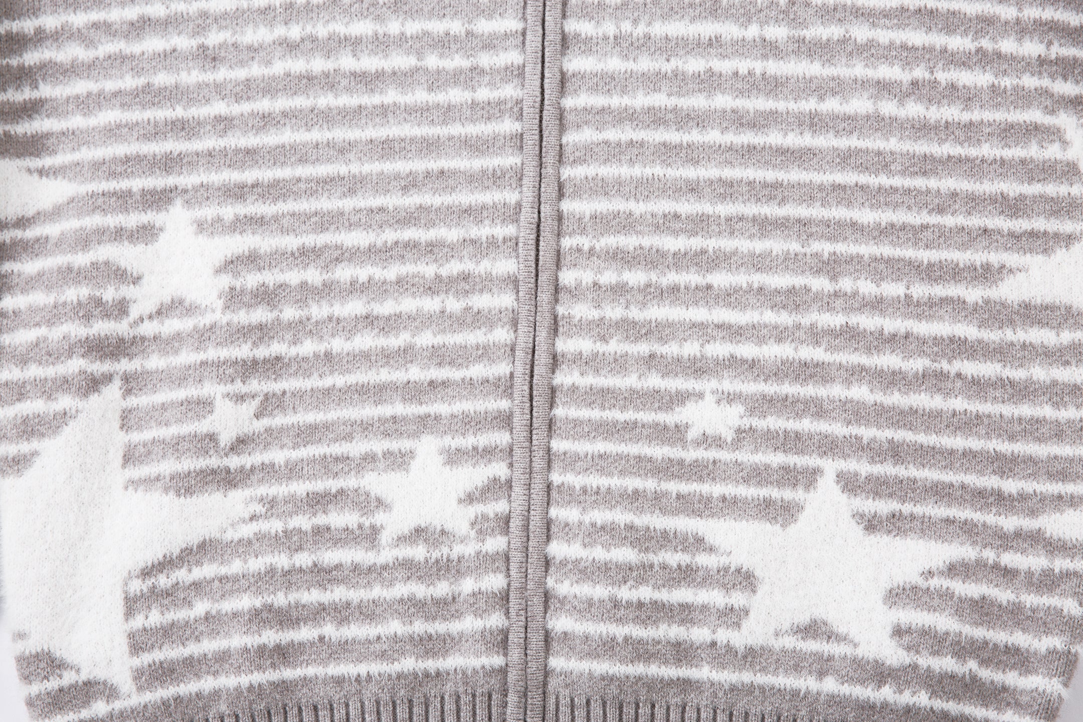 3-6-5.shop Star Knit Faux Fur Hoodie
