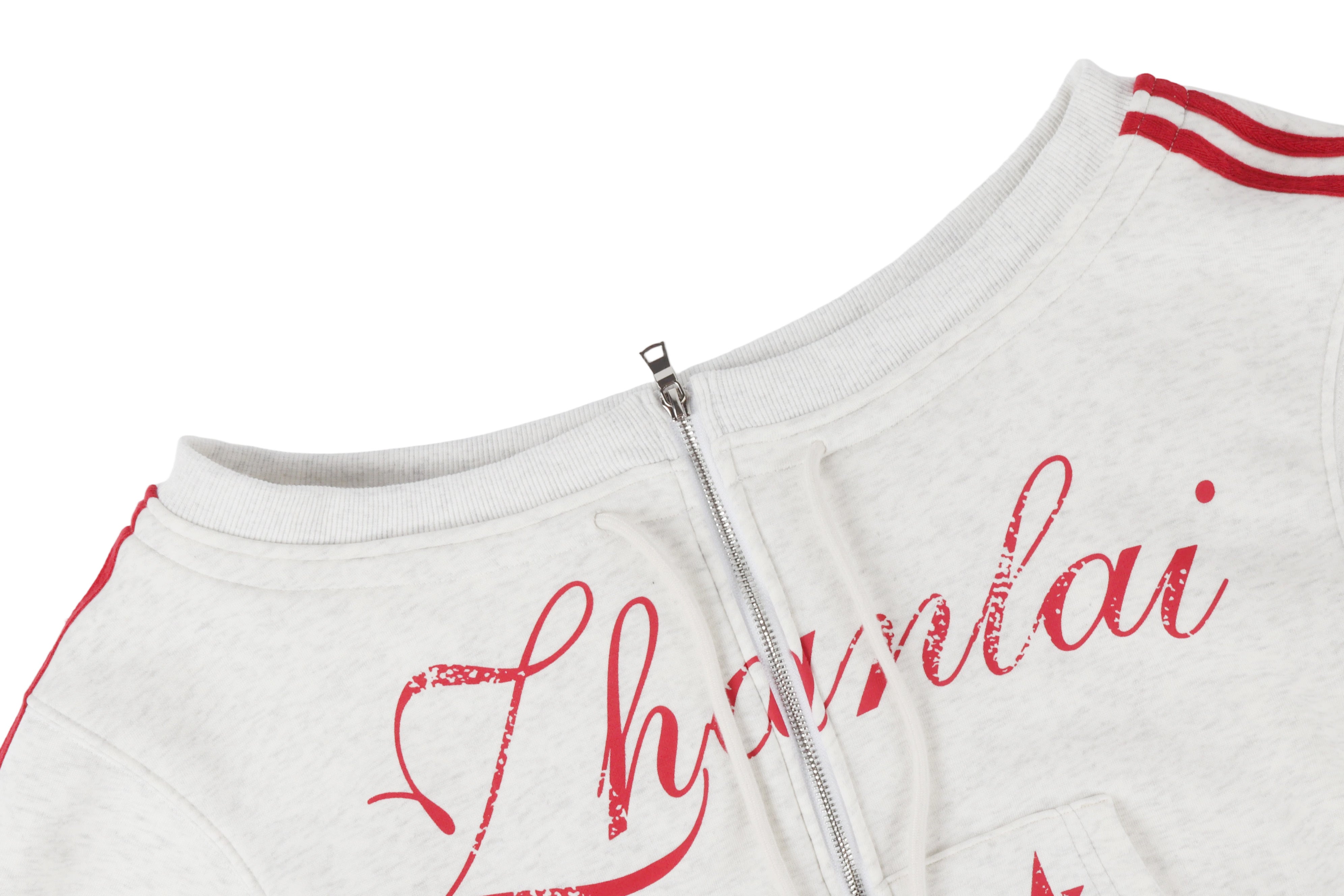 3-6-5.shop Star Off-Shoulder Zip Hoodie