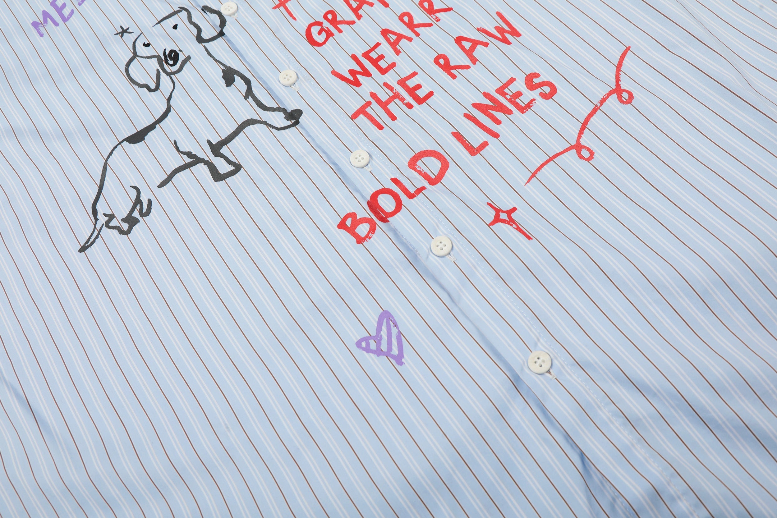 3-6-5.shop Handwritten Stripe Shirt