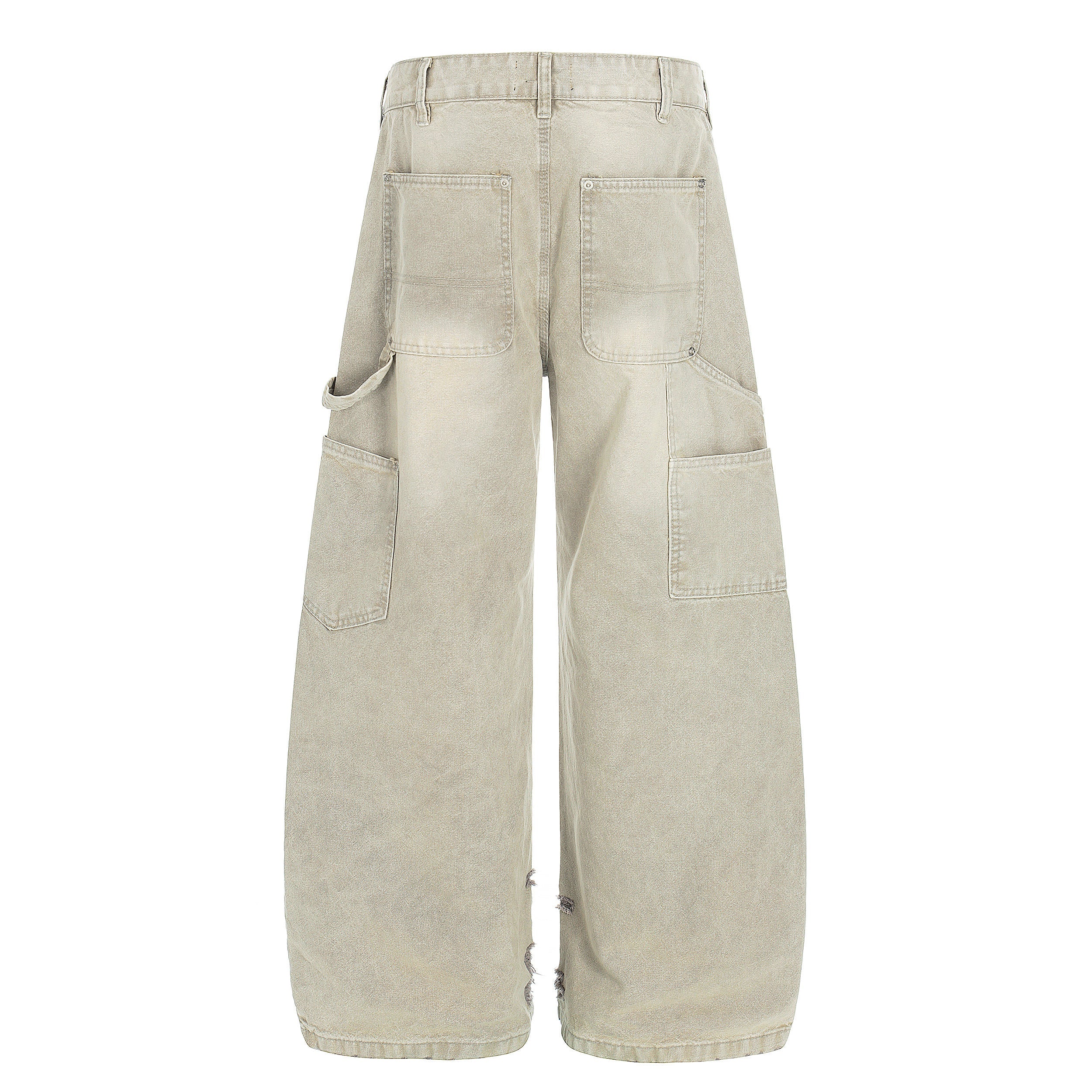 3-6-5.shop Washed Utility Distressed Denim Jeans