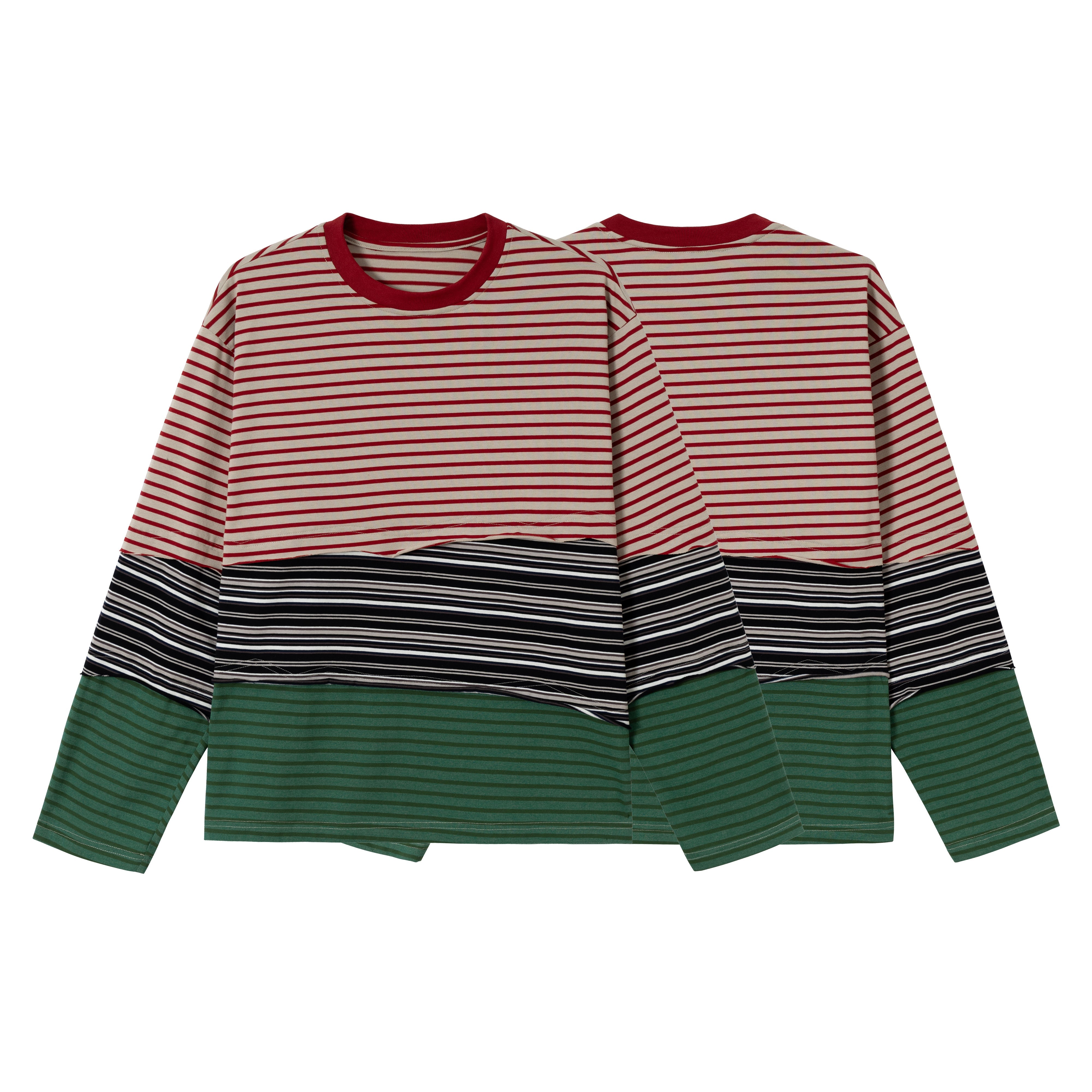 3-6-5.shop Striped Long Sleeve Tee