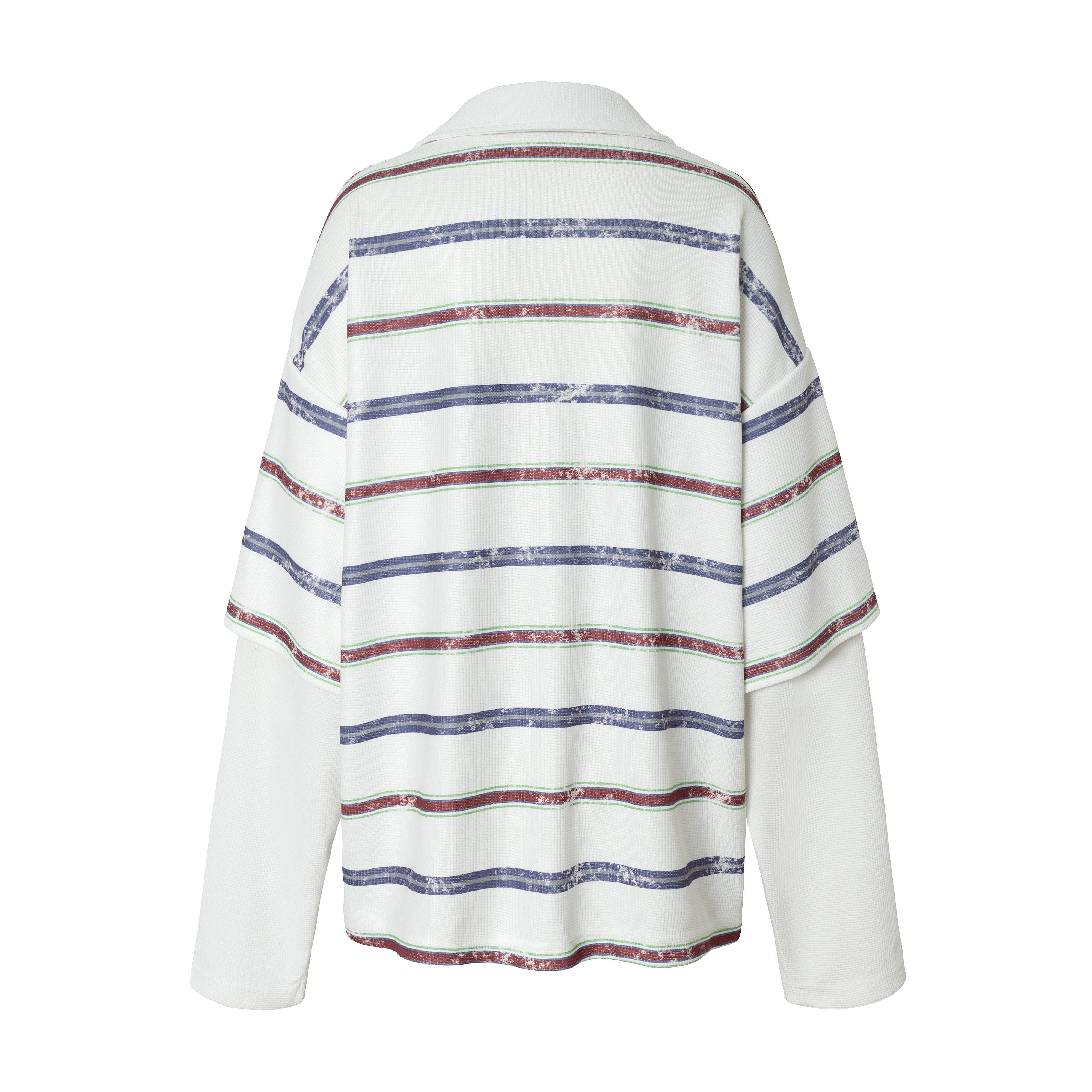 3-6-5.shop Abstract Stripe Long-Sleeve Polo Shirt