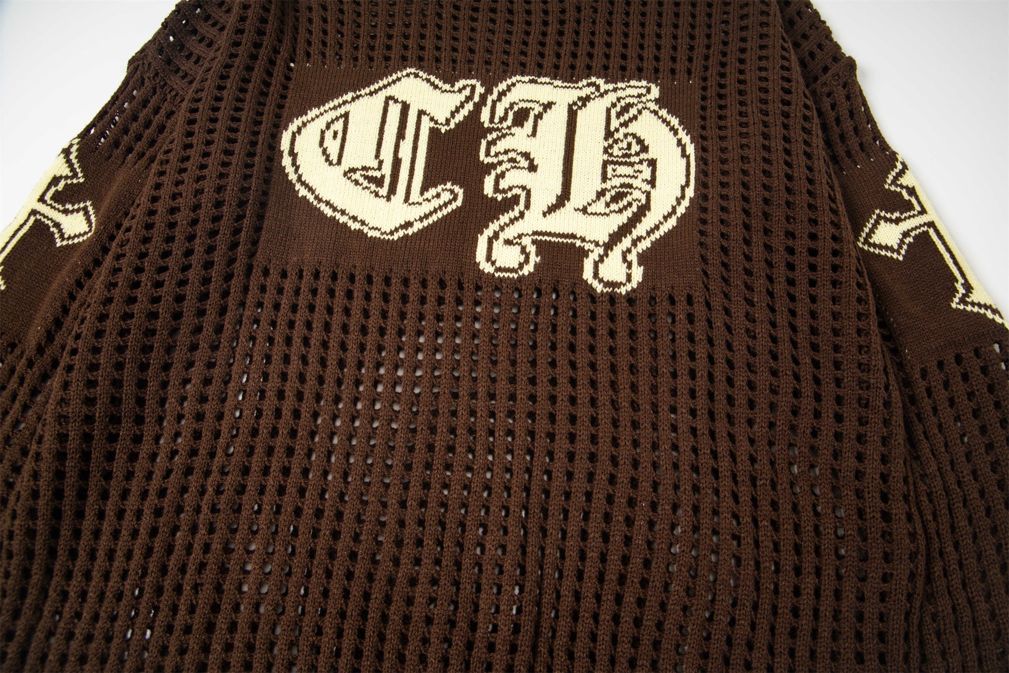 3-6-5.shop Hollow Knit Crewneck Sweater