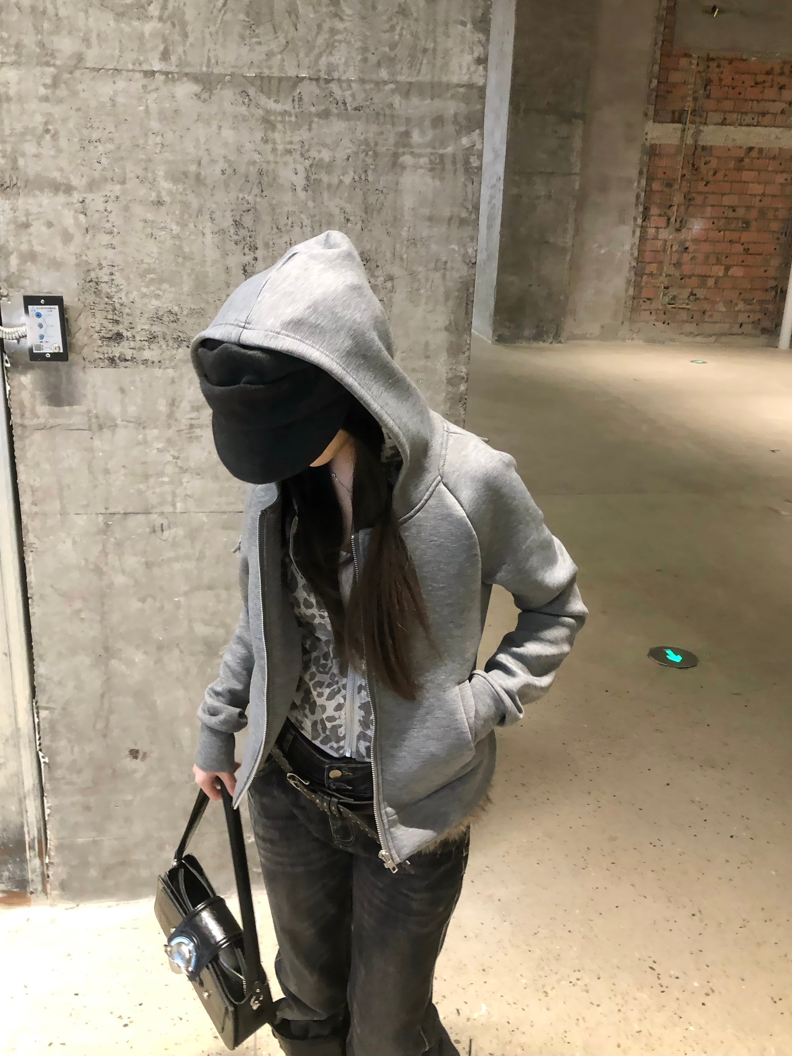 3-6-5.shop Layered Zip-Up Hoodie